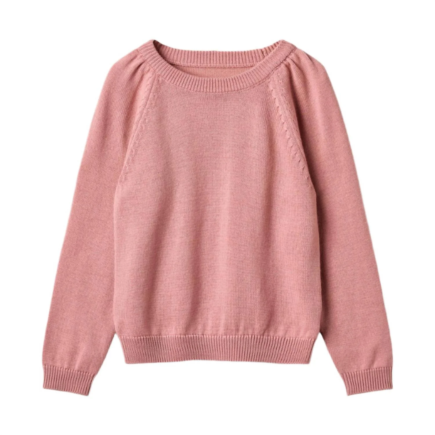 Girls Mira Rose Knit Sweater In Pink