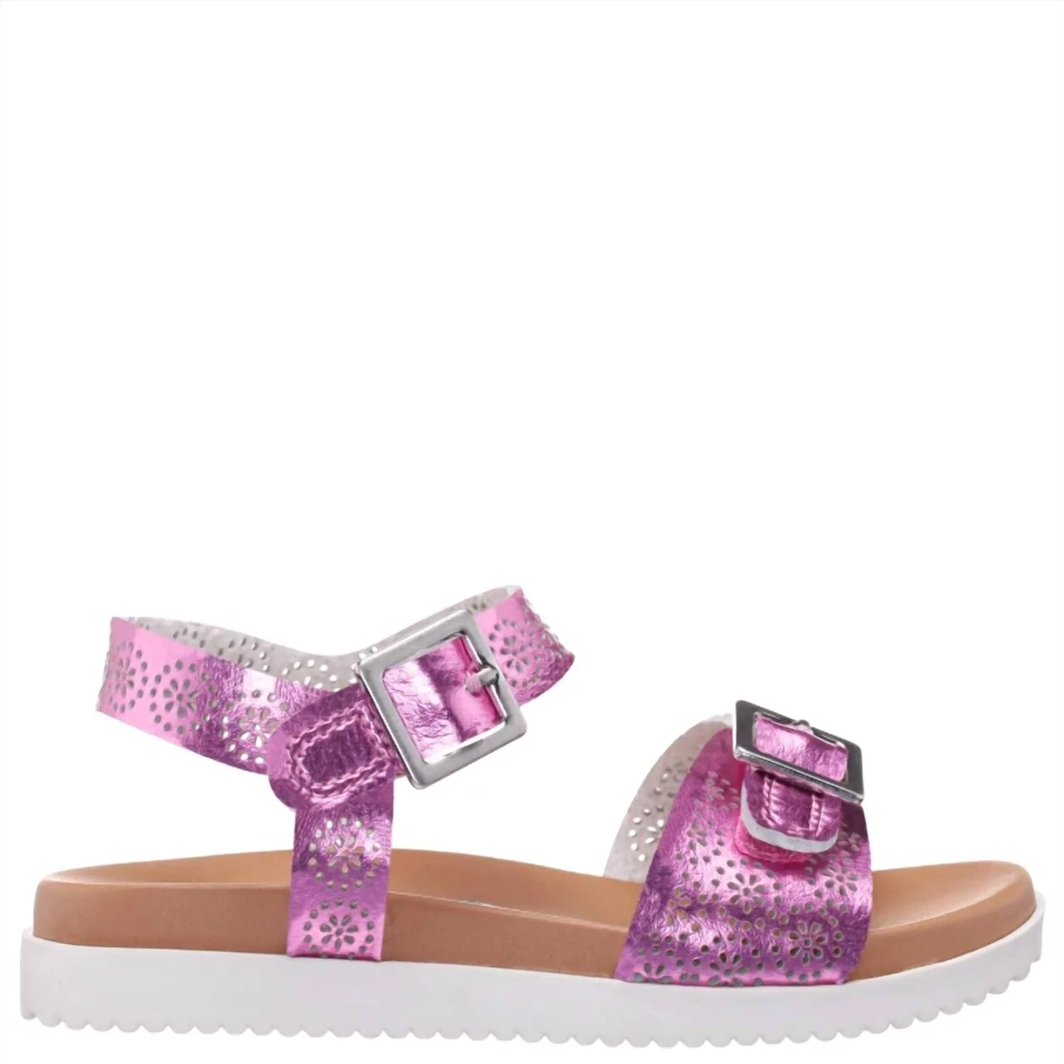 Girl's Saturn Sandal In Light Pink Metallic - Image 2