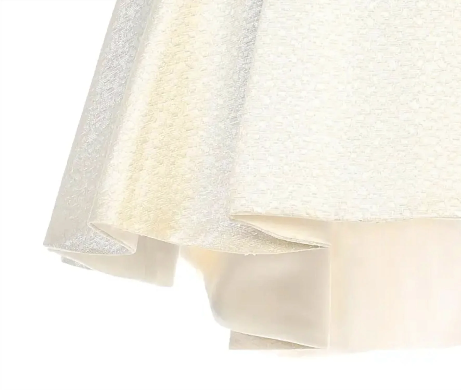 Girl's Shimmer High Low Special Occasion Dress In Ivory - Image 3