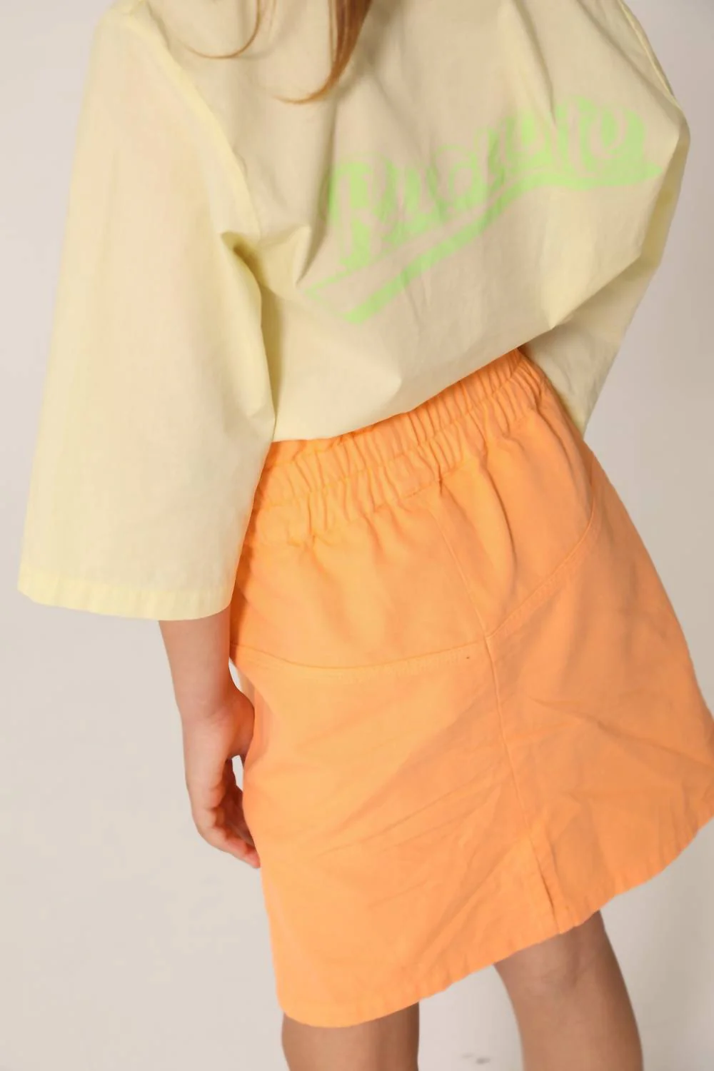 Girl's Sports Club Casual Skirt In Papaya - Image 2
