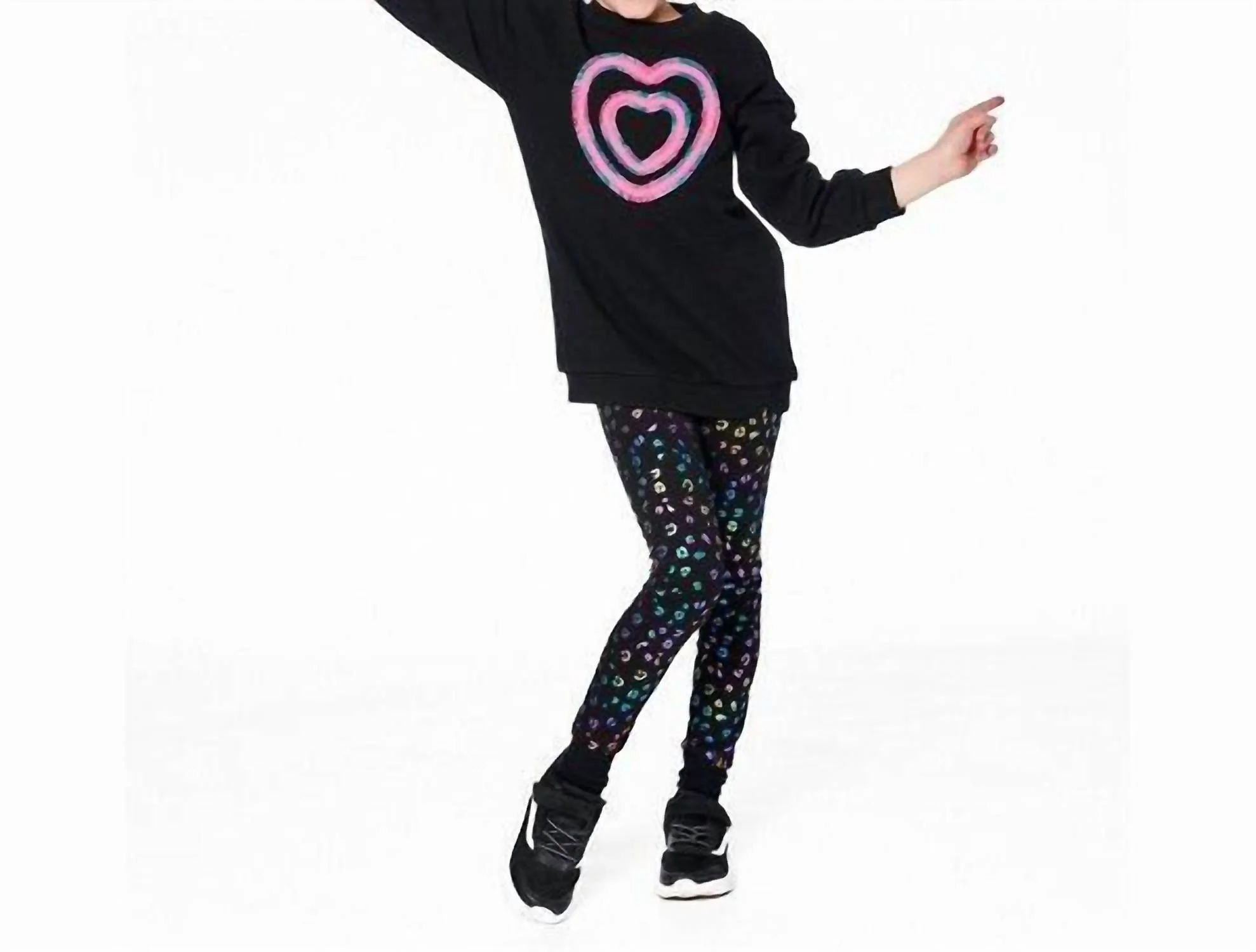 Girl's Stretch Leggings In Leopard