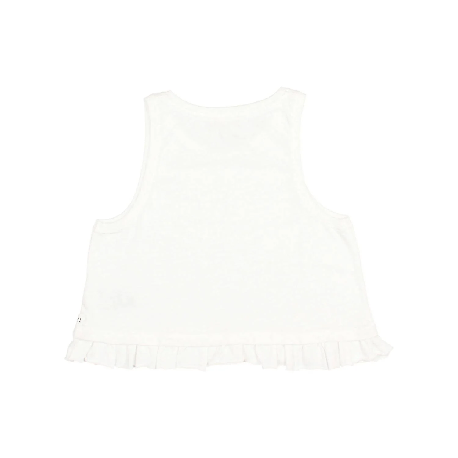 Girl's Summer Frill Shirt Top In White - Image 2