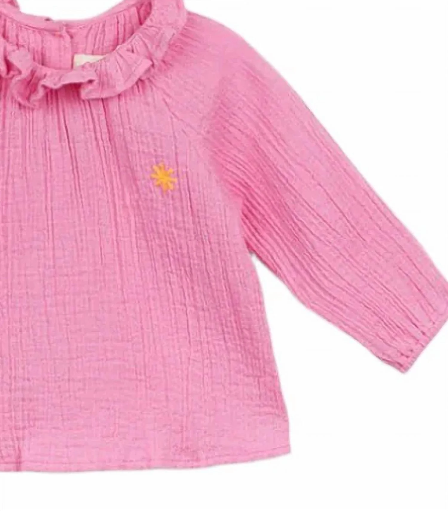 Girl's Toddler Double Voile Blouse In Rose - Image 2