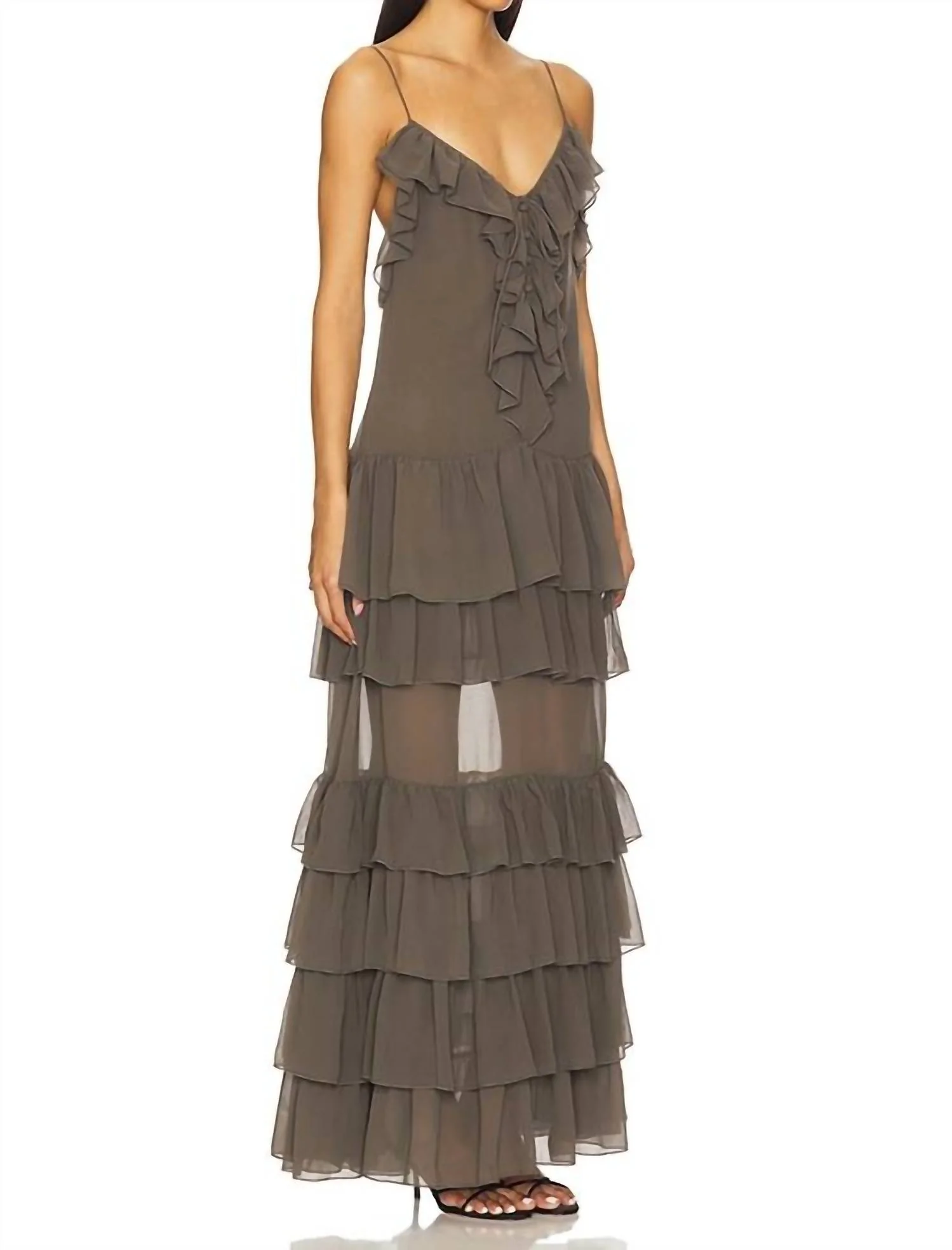 Giselle Dress In Pebble - Image 2