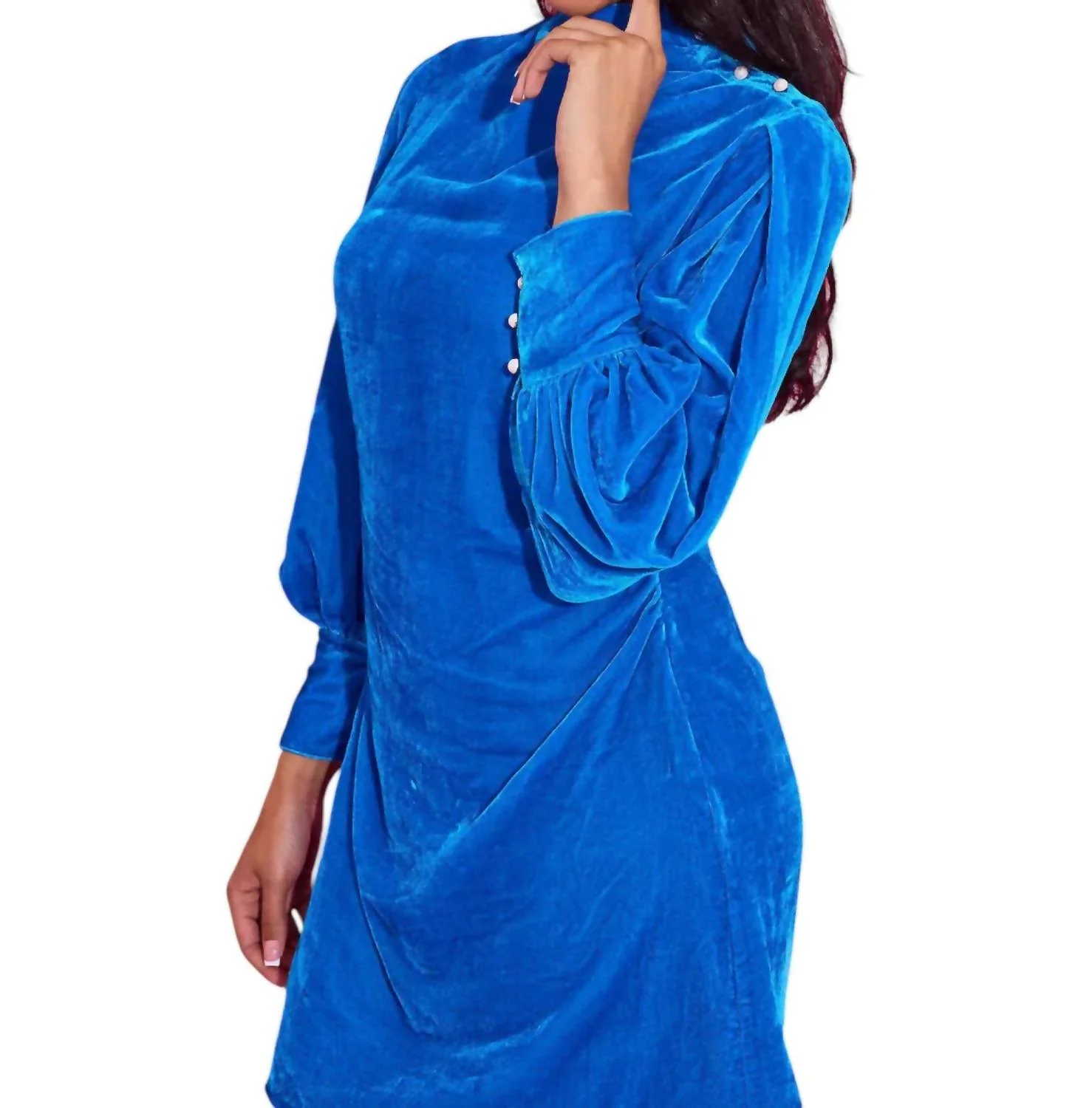Gloria Dress In Sapphire - Image 4