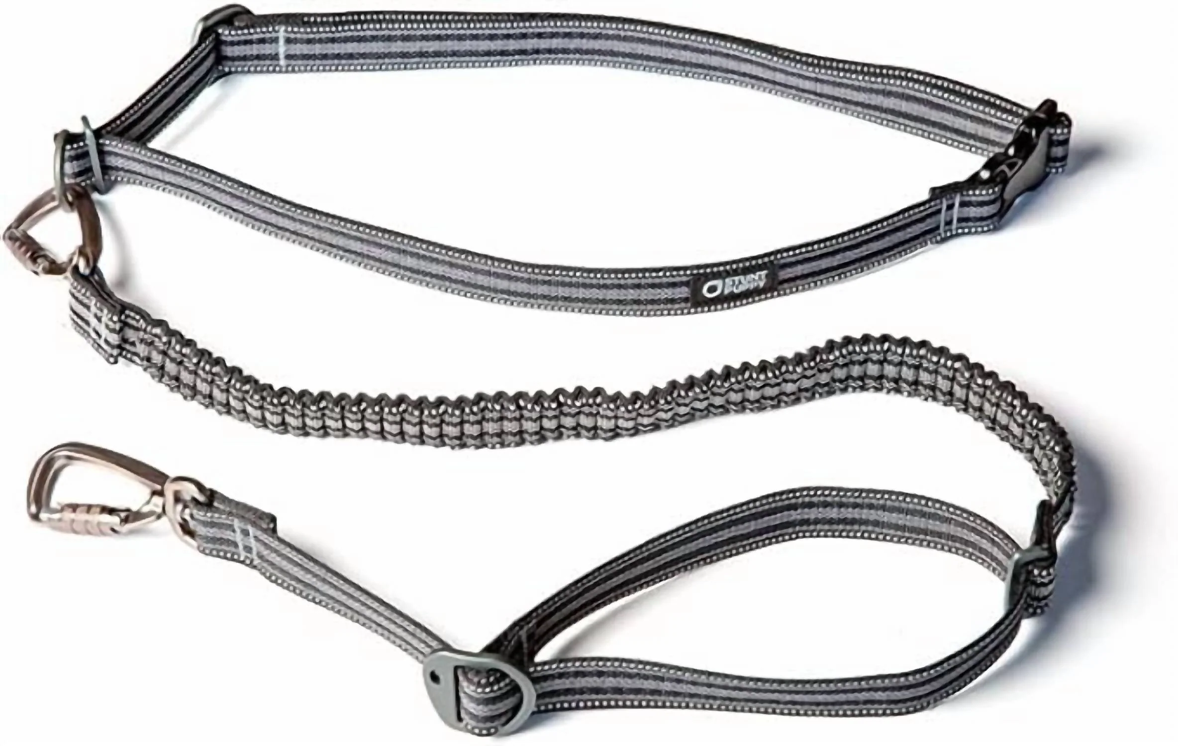Go Dog Glo Runner Hands Leash In Titanium/black