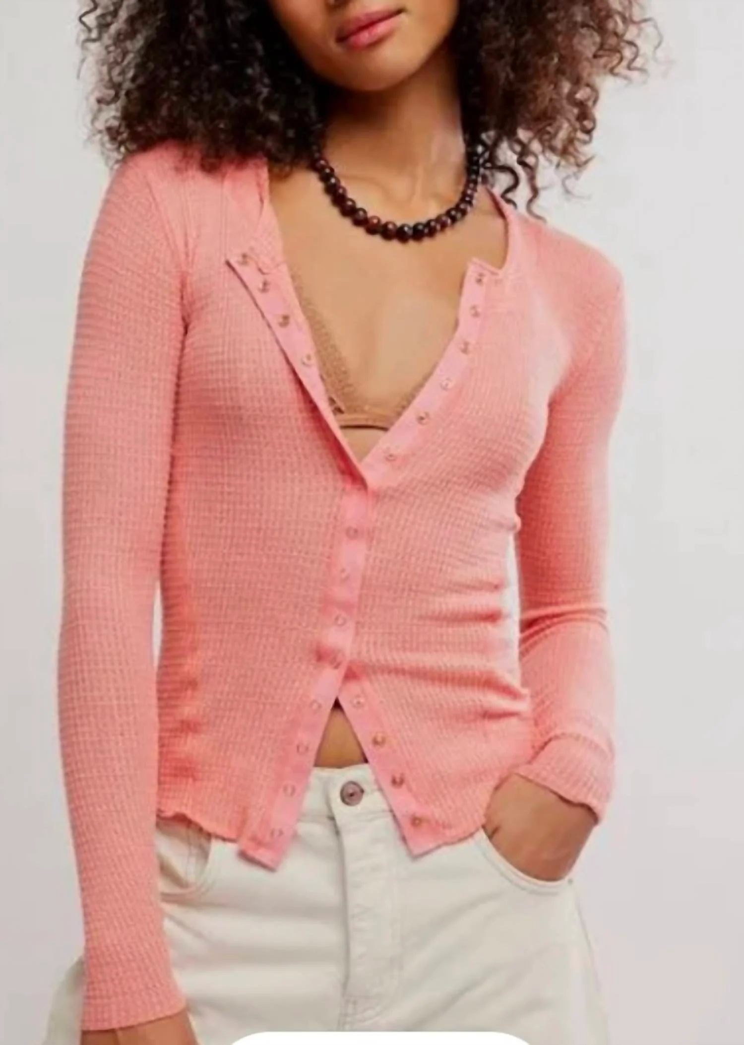 Going Places Cardigan In Coral - Image 2