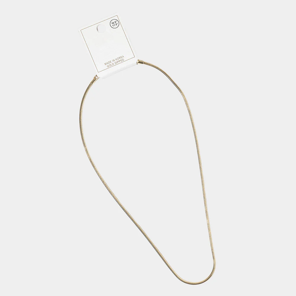 Gold Dipped Minimal Chain Necklace - Image 2