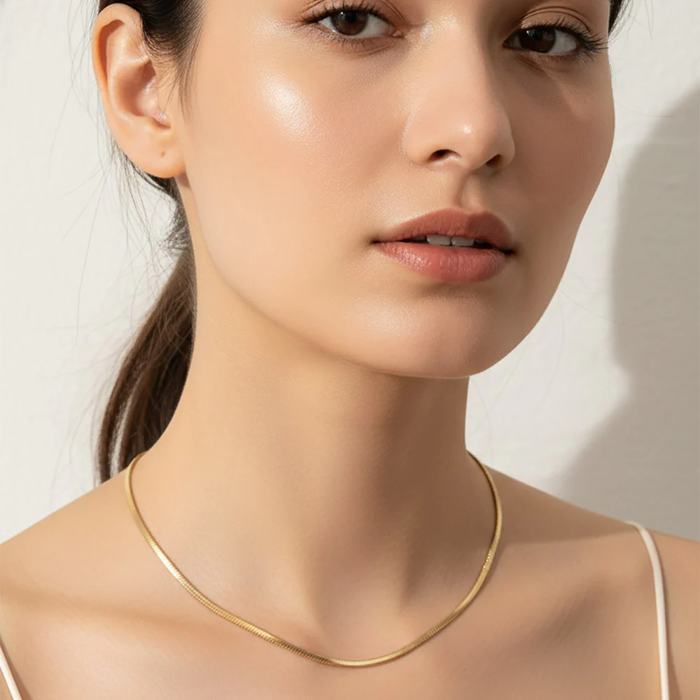 Gold Dipped Slim Chain Necklace