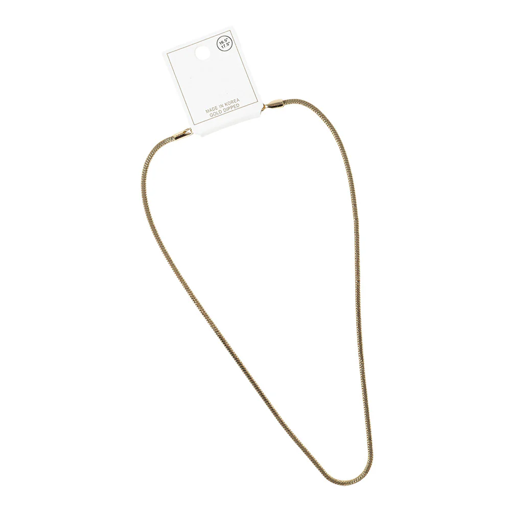 Gold Dipped Slim Chain Necklace - Image 3