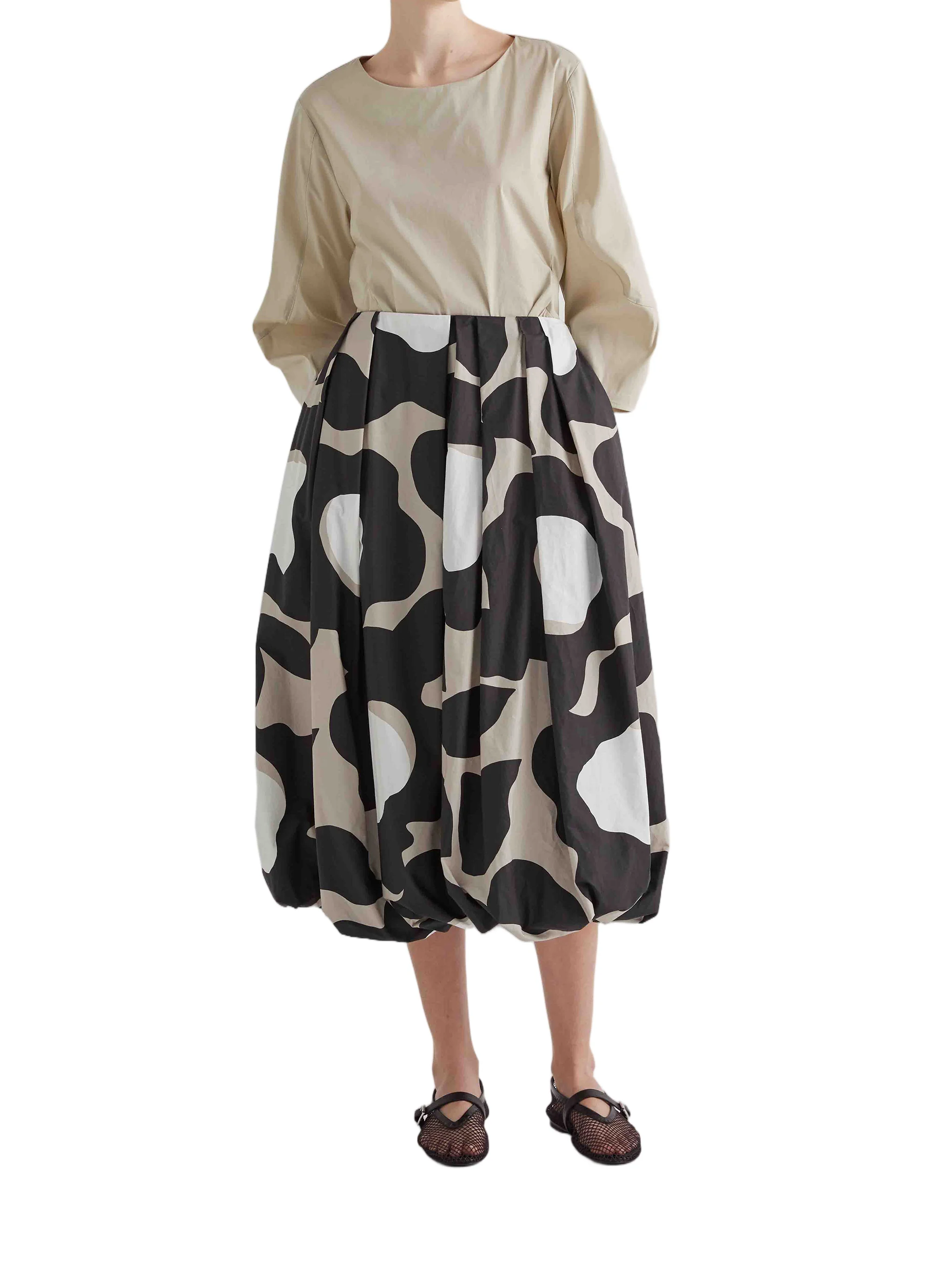 Gonna Voluminous Midi Cotton Skirt - Image 2
