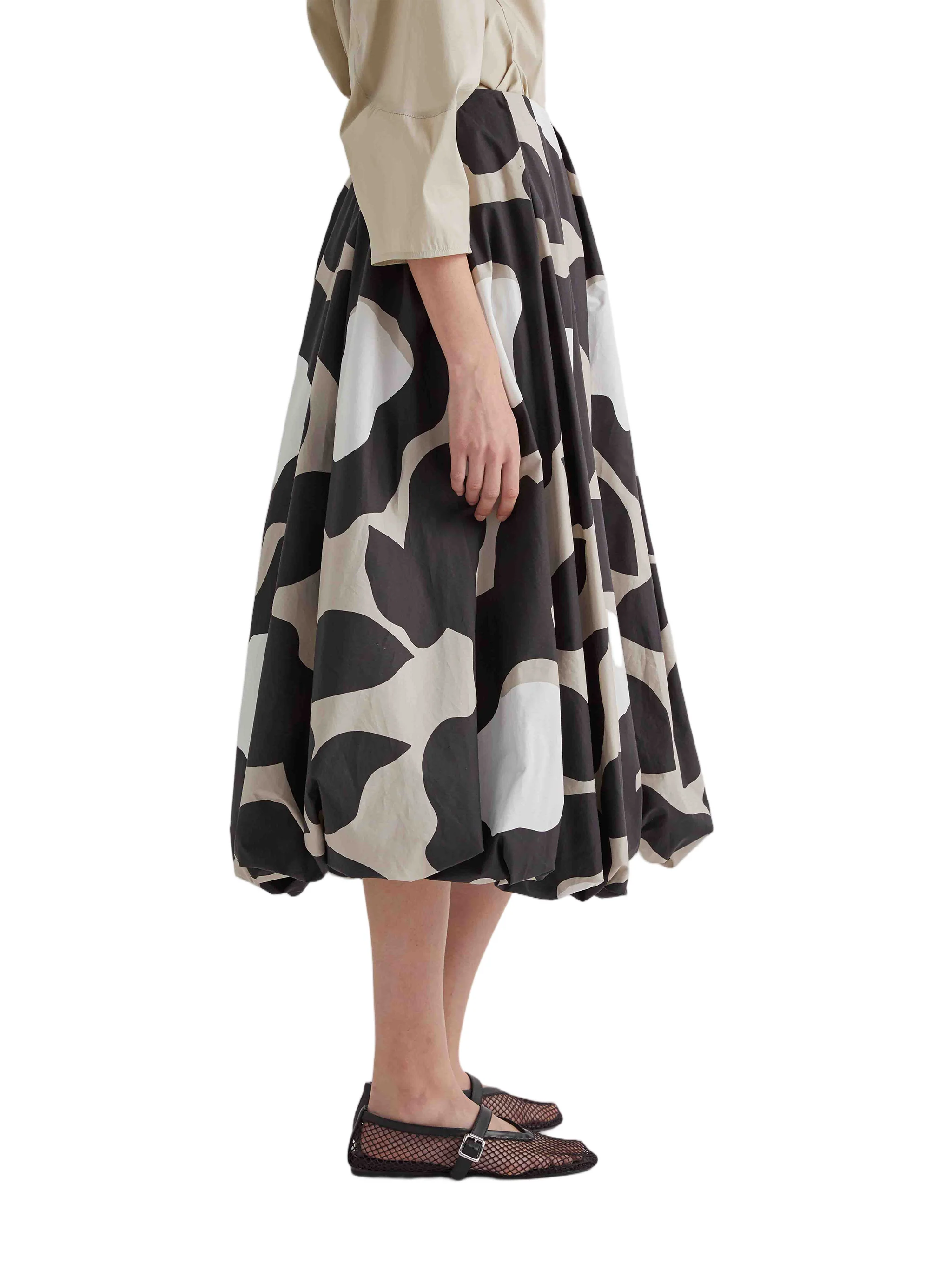 Gonna Voluminous Midi Cotton Skirt - Image 3