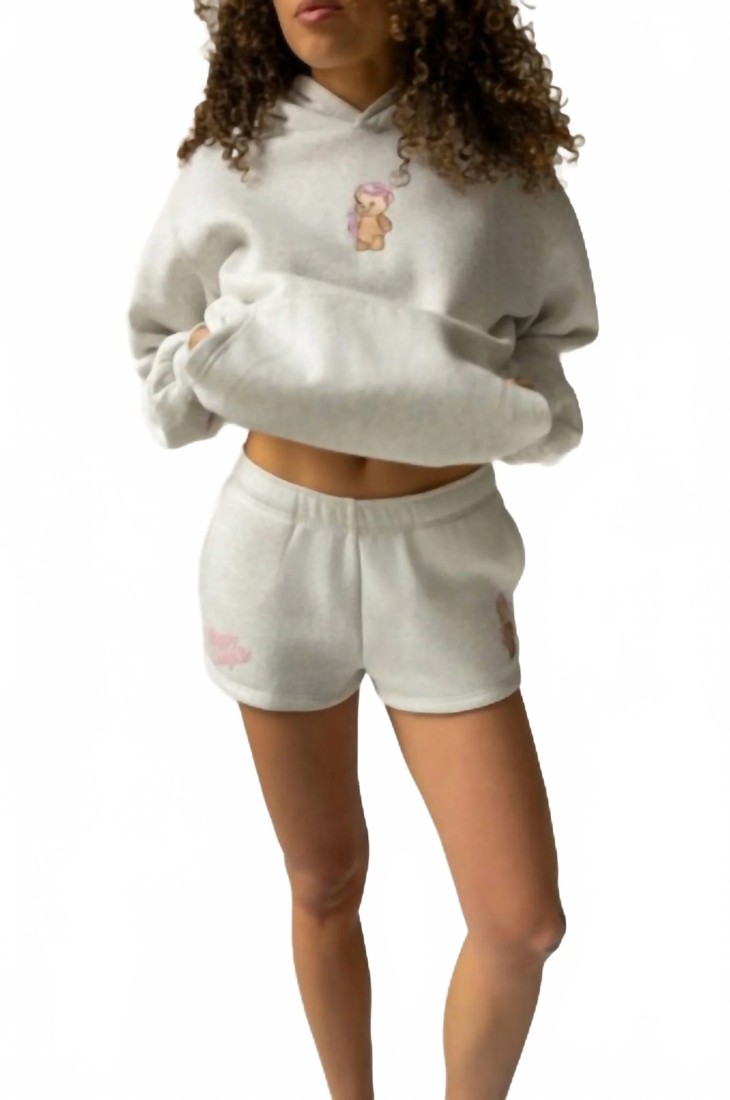 Grad Bear Core Shorts In Heathery Gray
