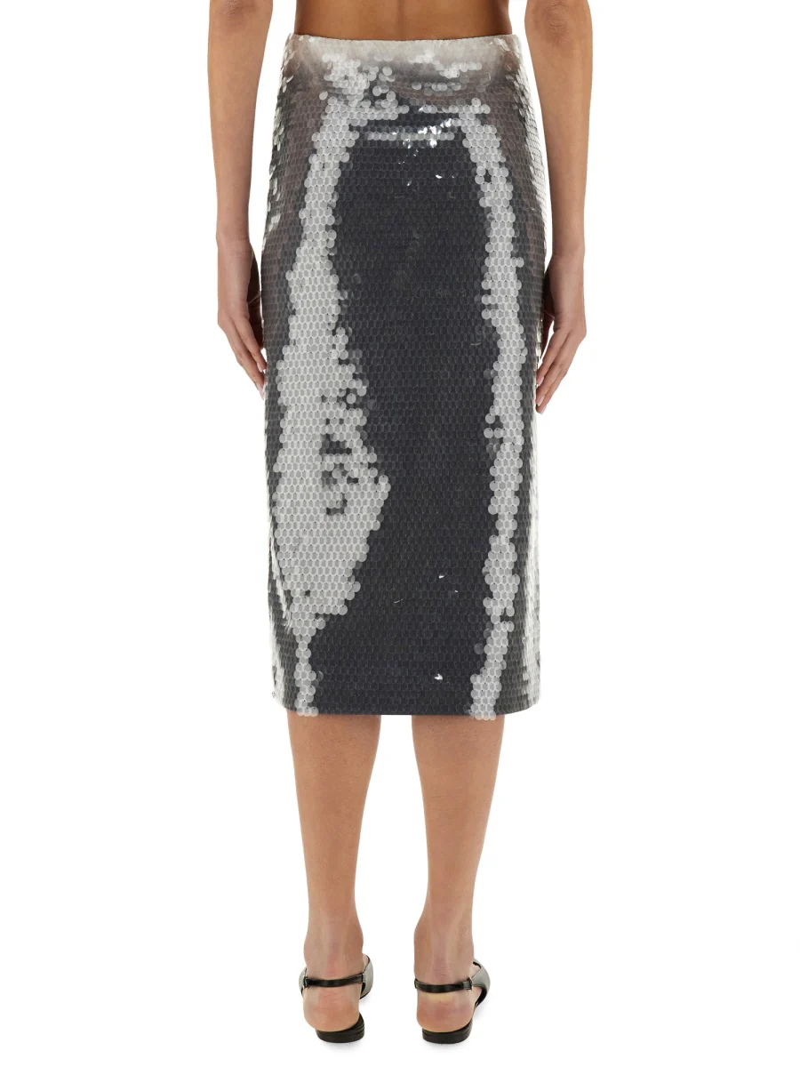 Gradient Sequined Midi Skirt With Fitted Silhouette - Image 3