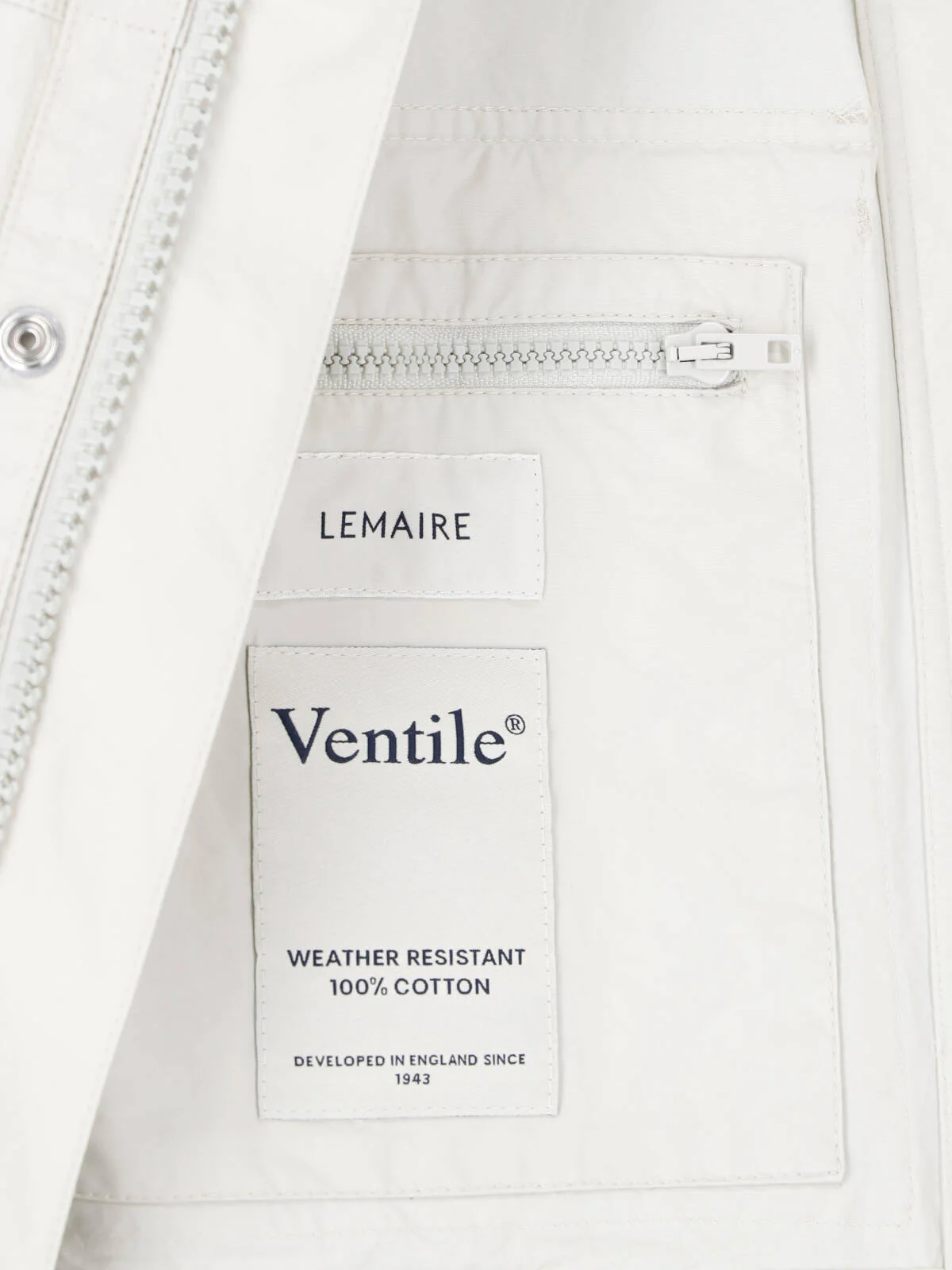 Gray Short Ventile Cotton Parka Jacket - Image 5