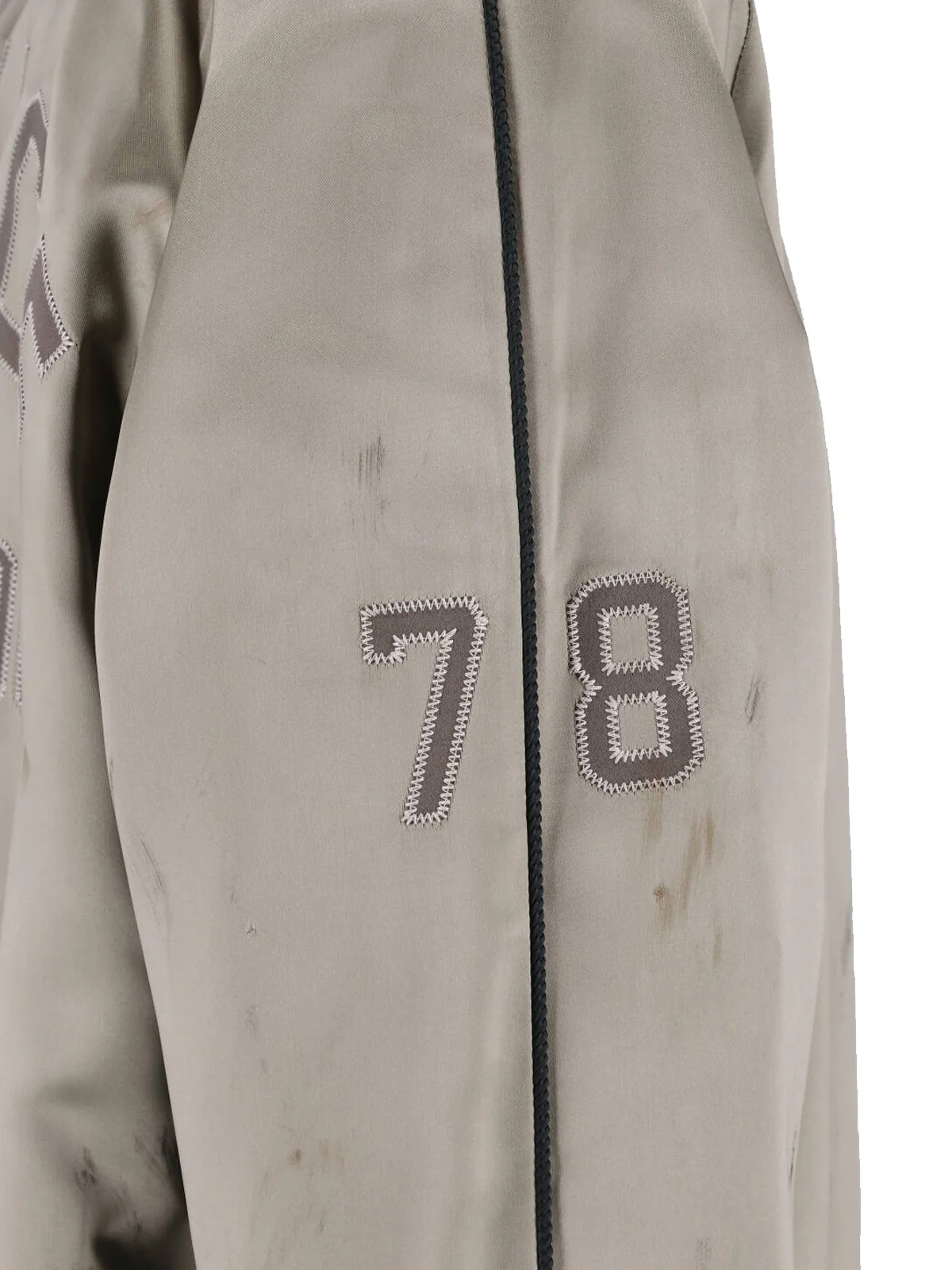 Green Button Closure Acetate Bomber Jacket - Image 5