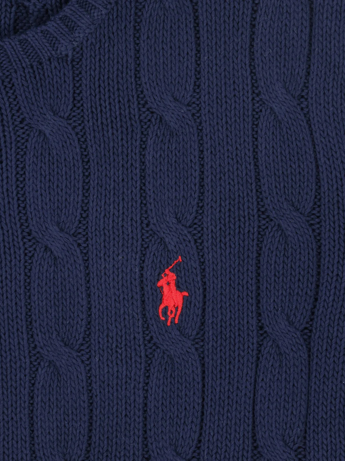 Green Cable Knit Logo Fitted Sweater - Image 3