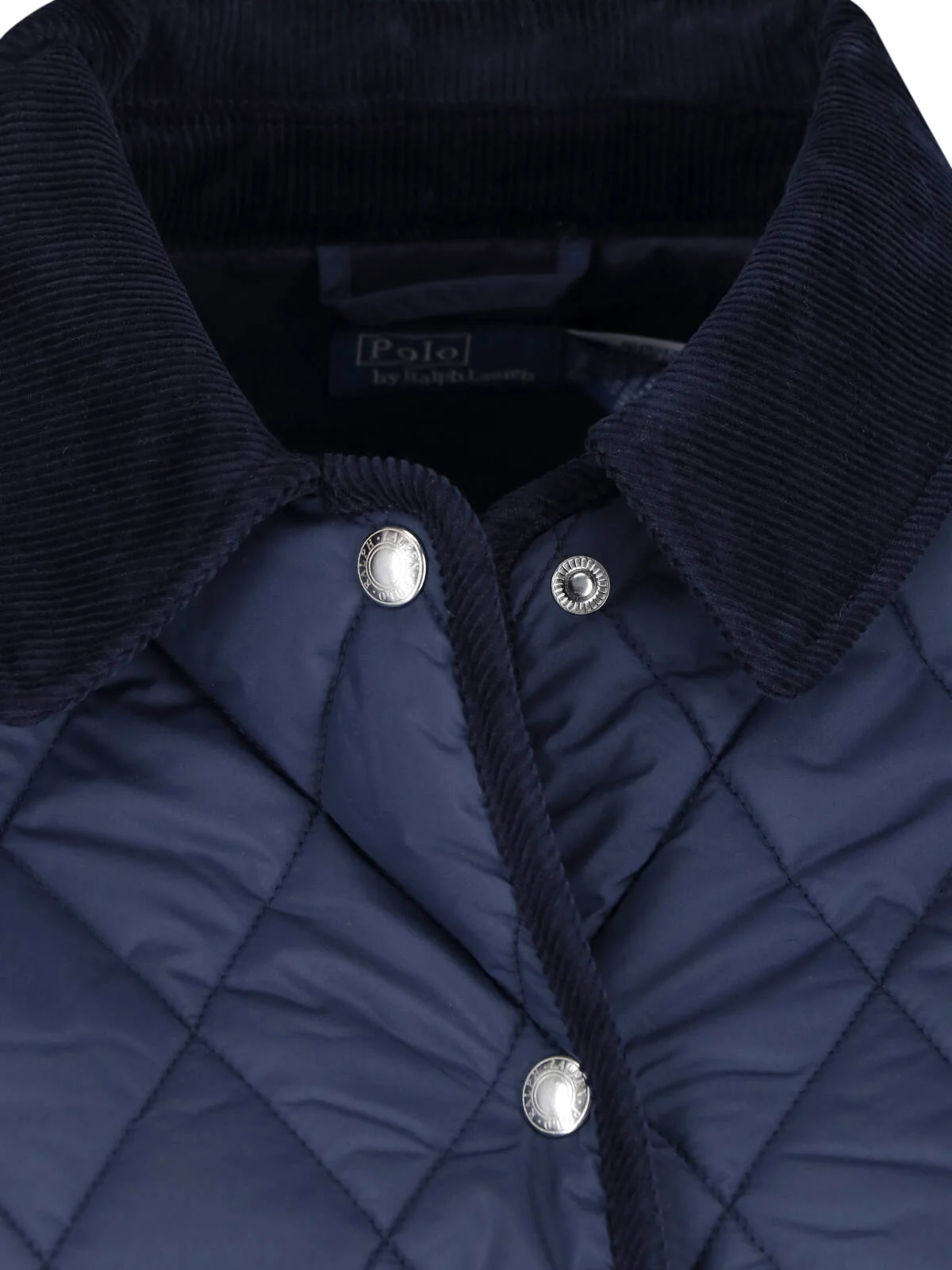 Green Quilted Corduroy Collar Jacket - Image 4