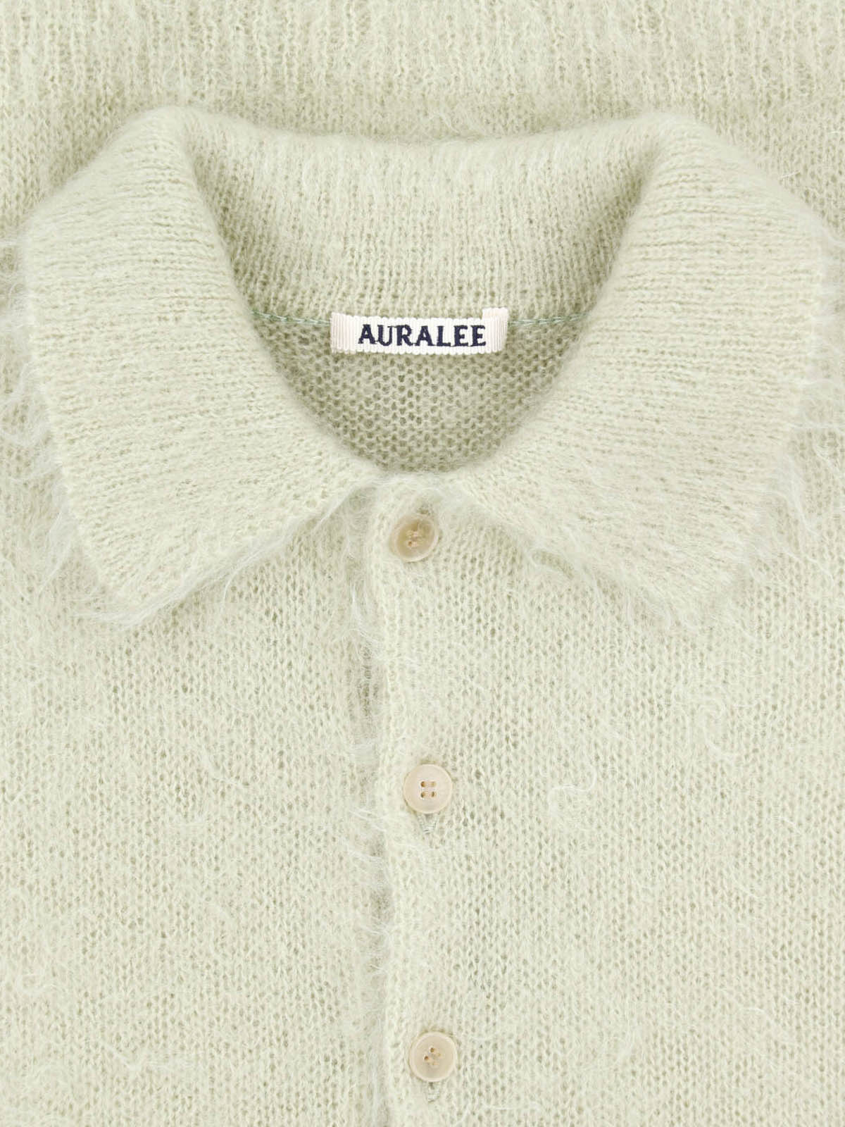 Green Textured Knit Ribbed Polo Shirt - Image 3