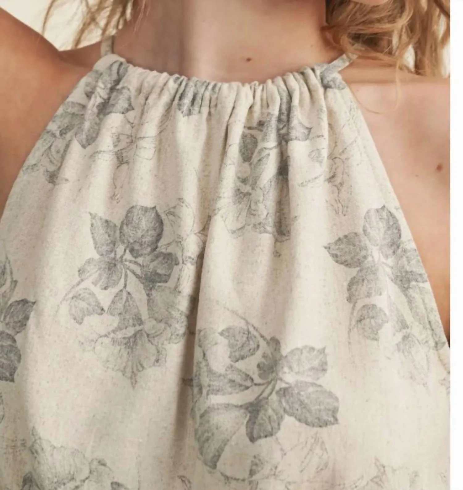 Greta Print Sleeveless Top In Grey - Image 5