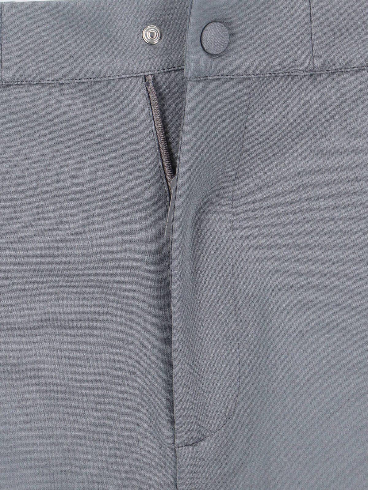 Grey 4-Bar Viscose Blend Straight Shorts - Image 4