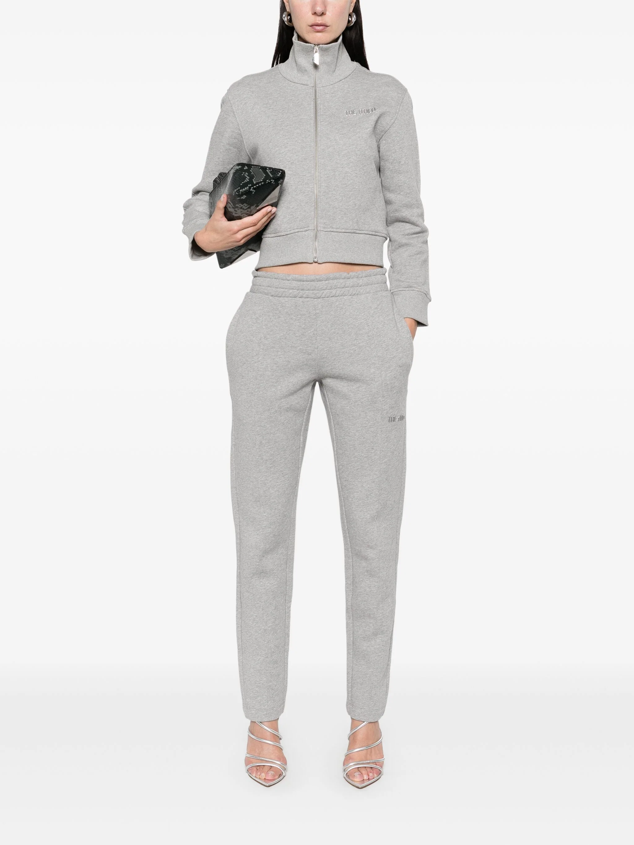 Grey Cropped American Fleece Jacket - Image 2