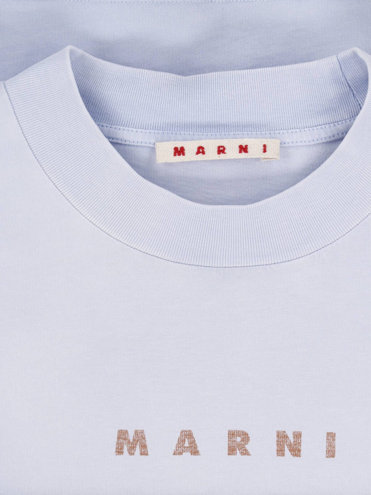 Grey Cropped Logo Cotton T-shirt - Image 3
