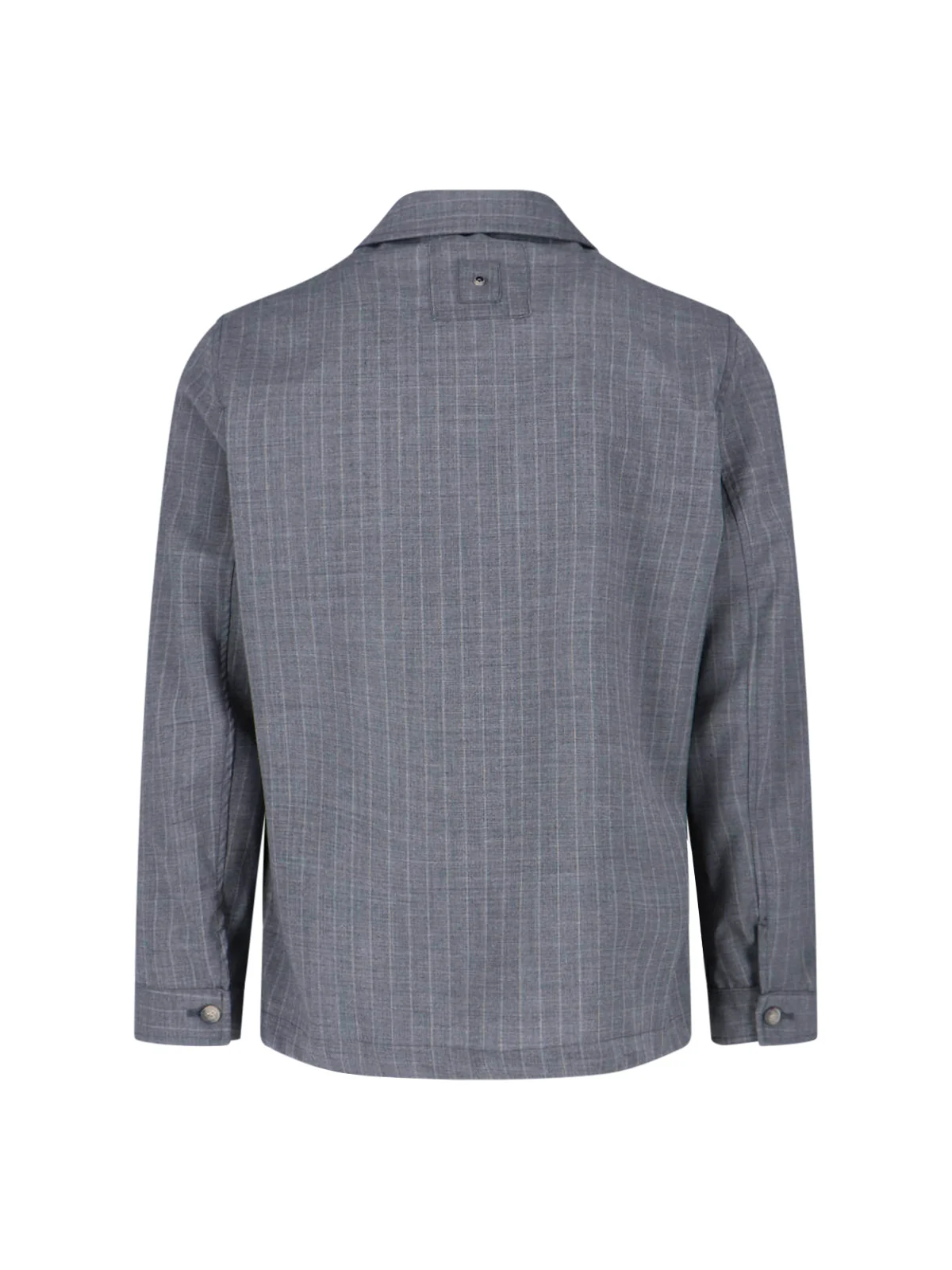 Grey Pinstripe Virgin Wool Blend Jacket - Image 2