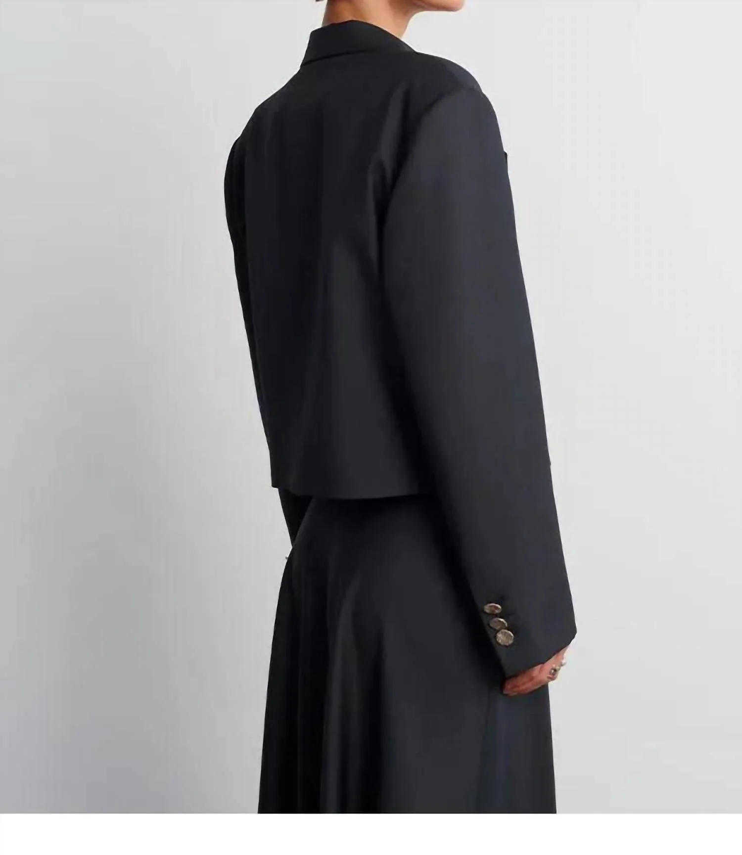 Guru Crop Blazer In Black - Image 2