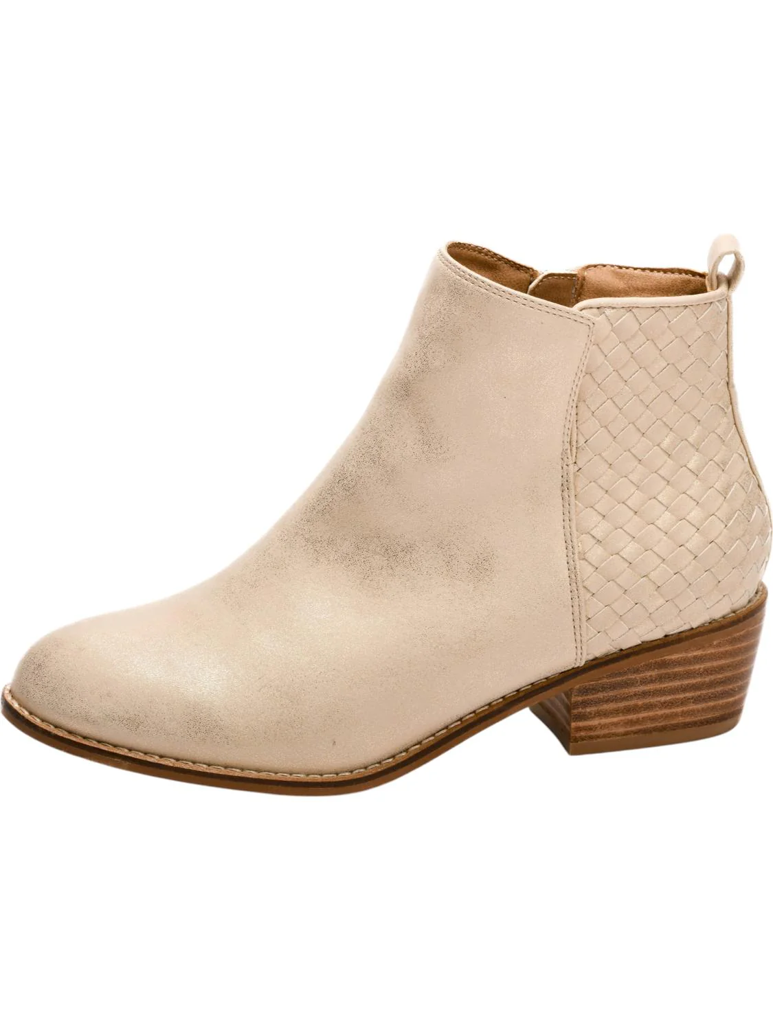 Half N Half Booties In White - Image 2