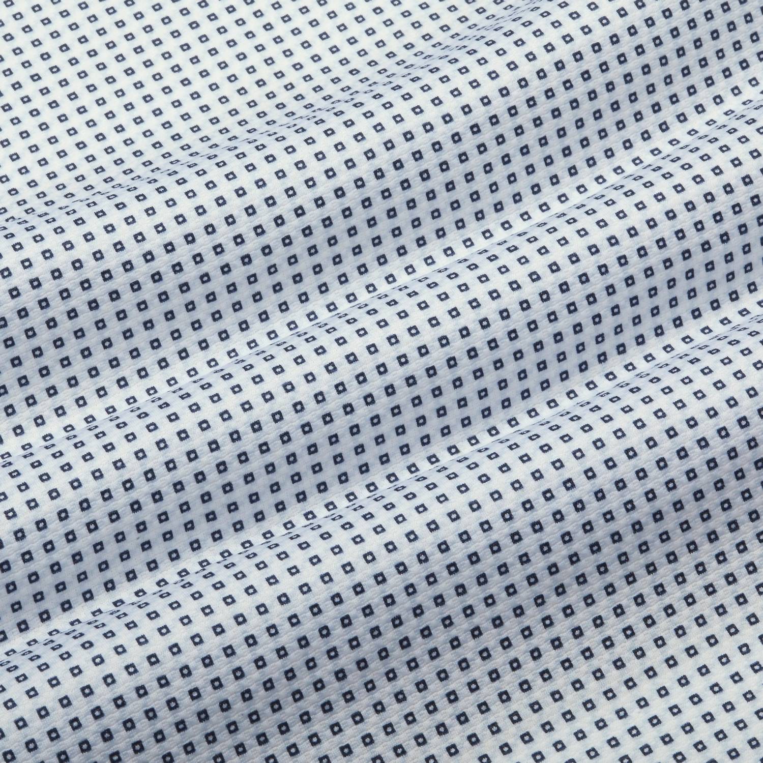 Halyard Short Sleeve Shirt In White Geo Twill Print - Image 4