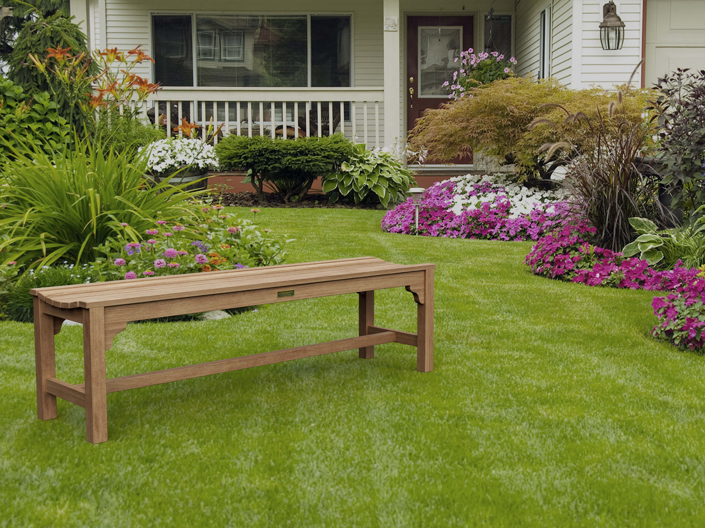 Hampton 3-Seater Backless Bench - Image 3