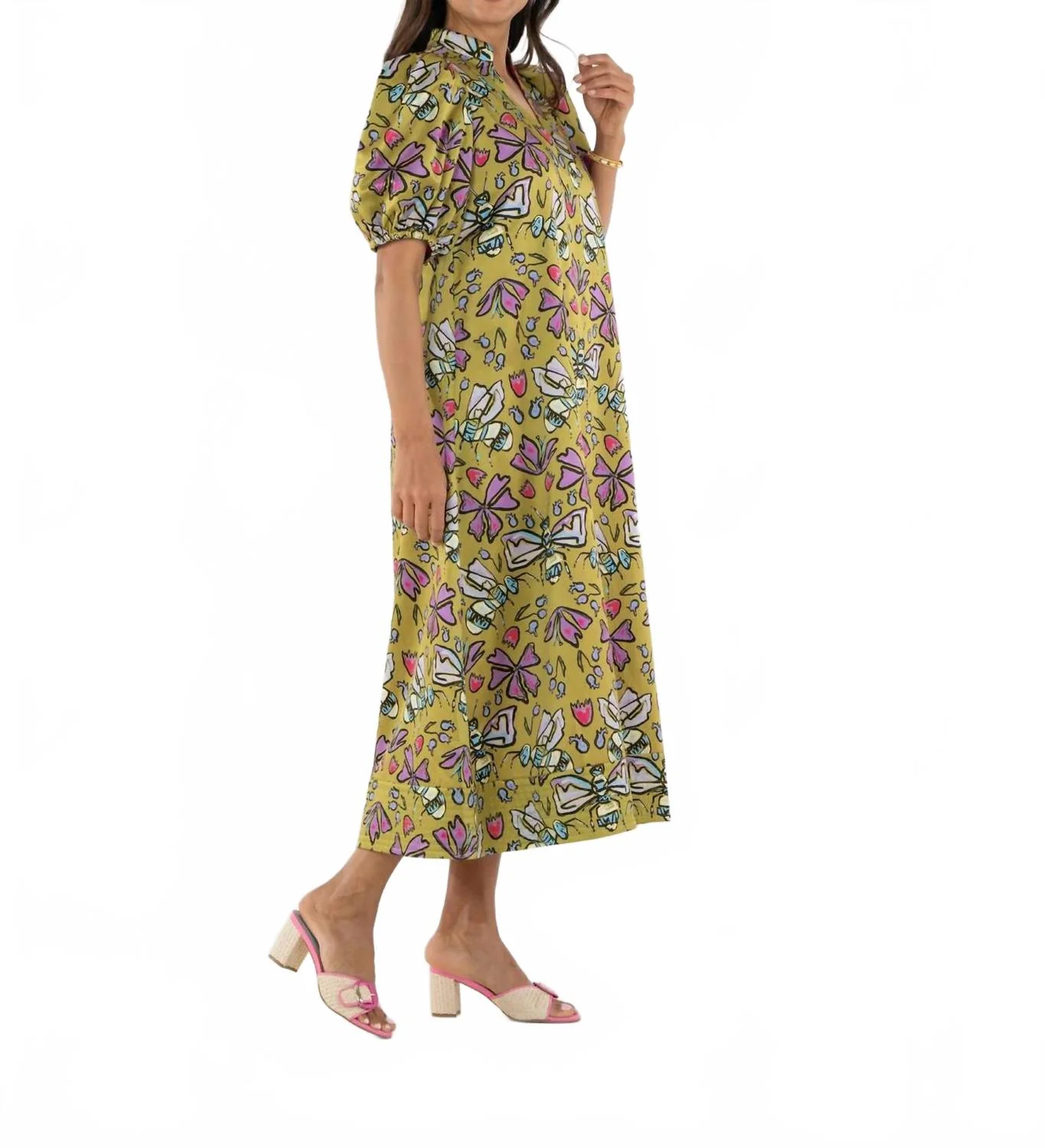 Hampton Dress In Dutch Bee - Image 2