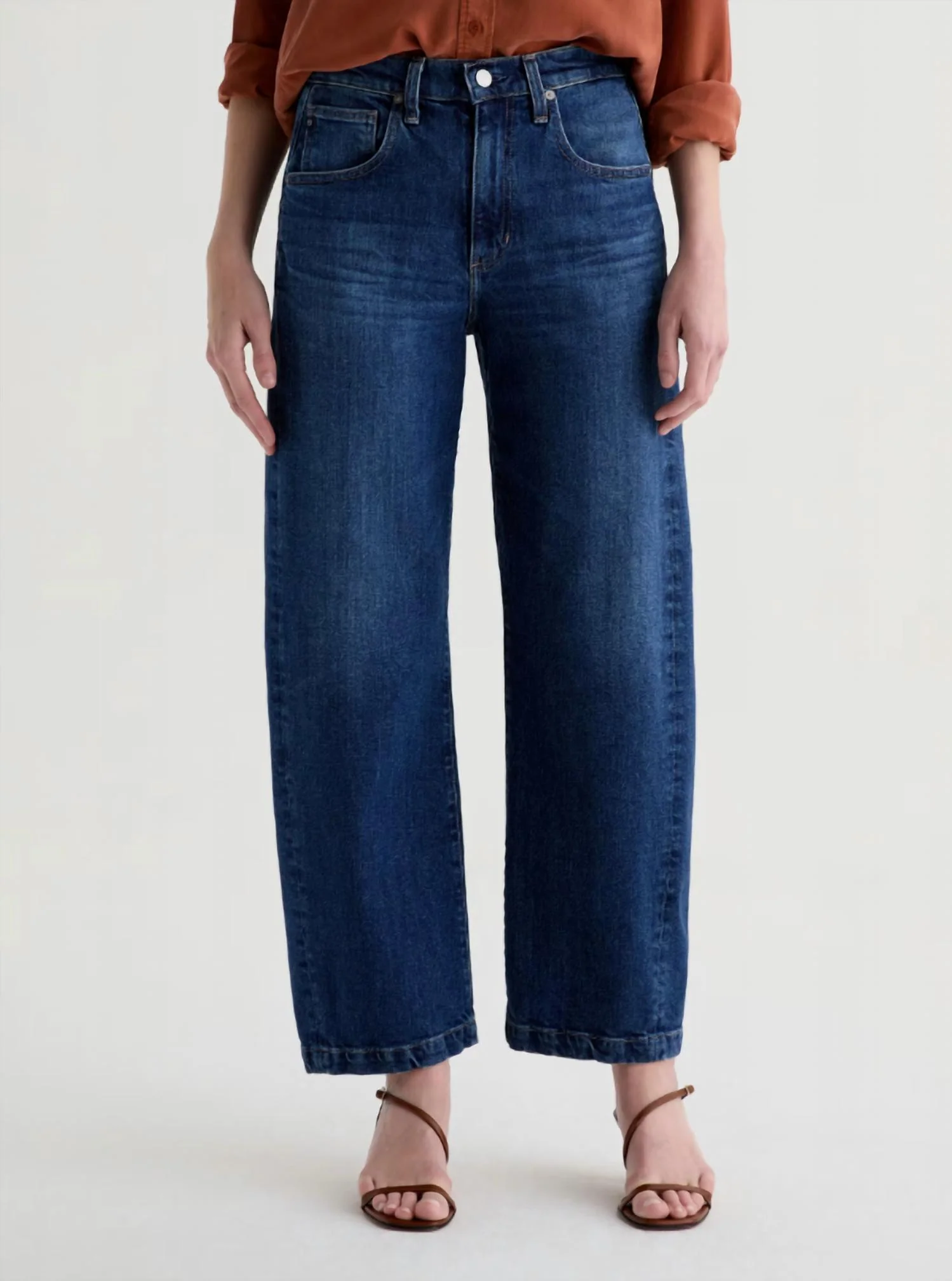 Hattie High Rise Barrel Jeans In Vp Dynasty