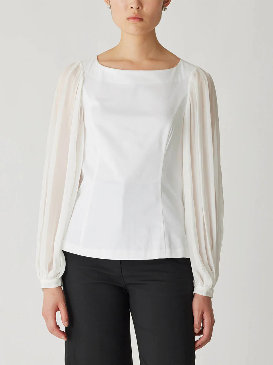 Heavy Cotton Chintz Boat Neck Top - Image 2