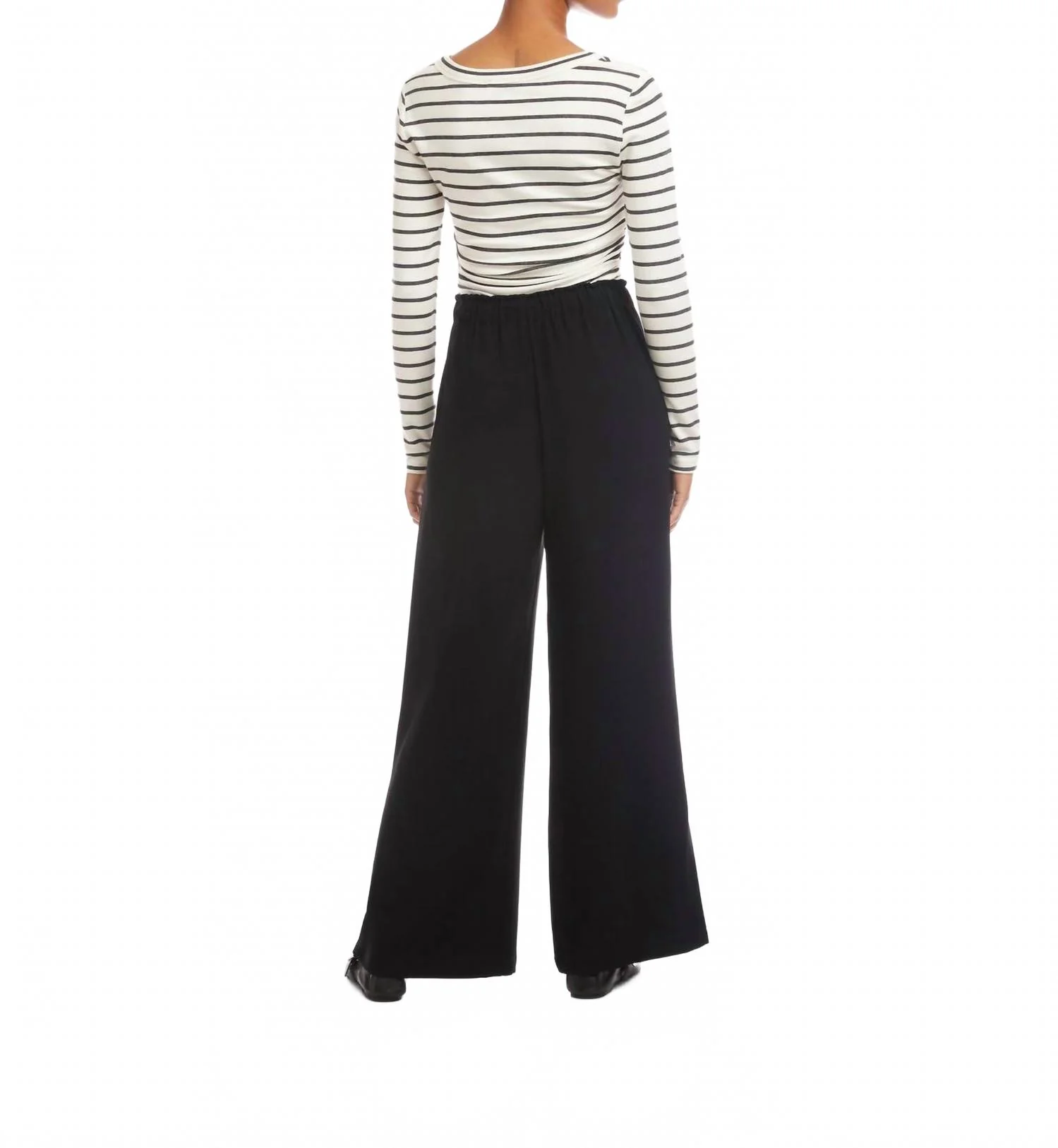Helen Wide Leg Pants In Black - Image 2
