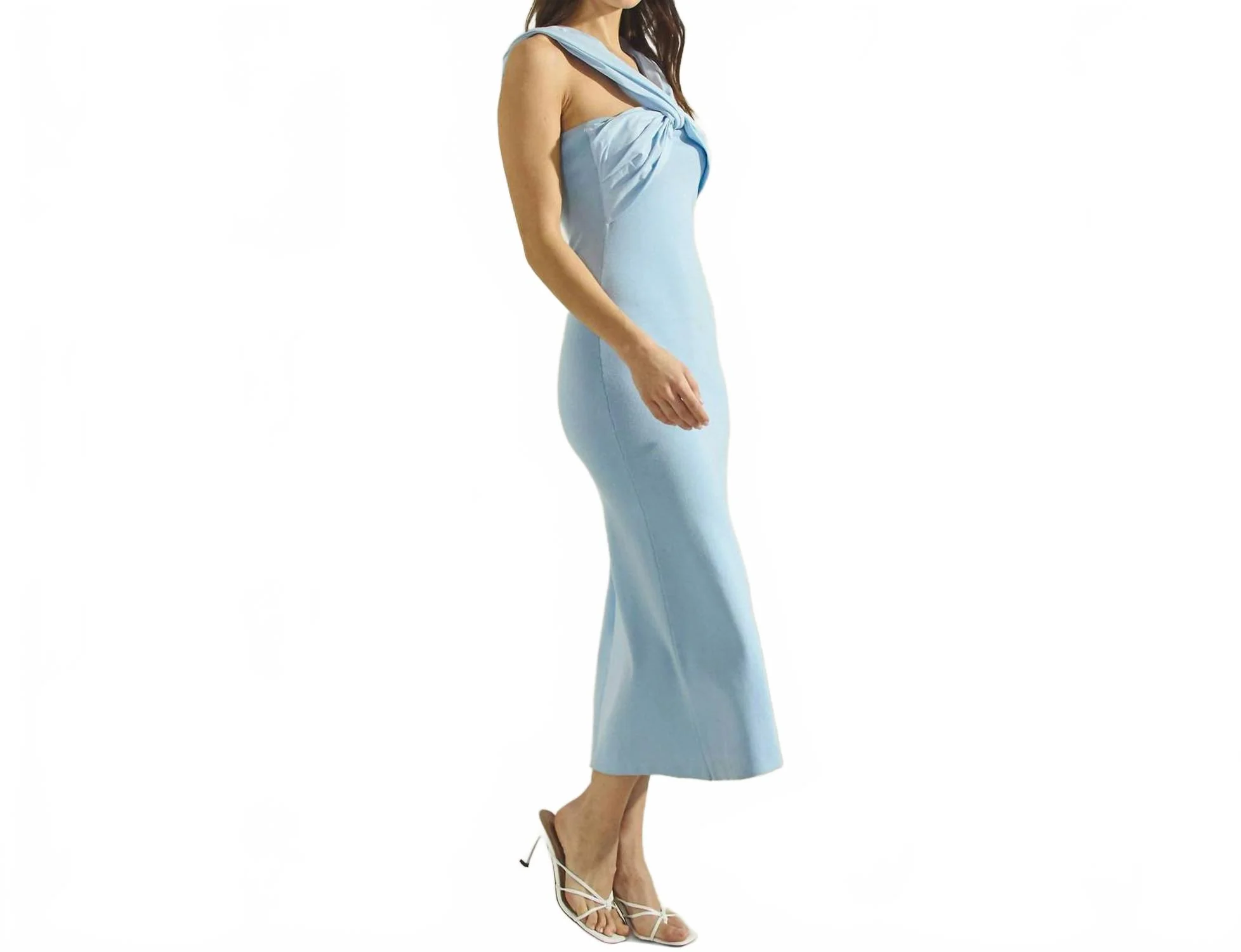 Helena Midi Dress In Sky Blue - Image 3
