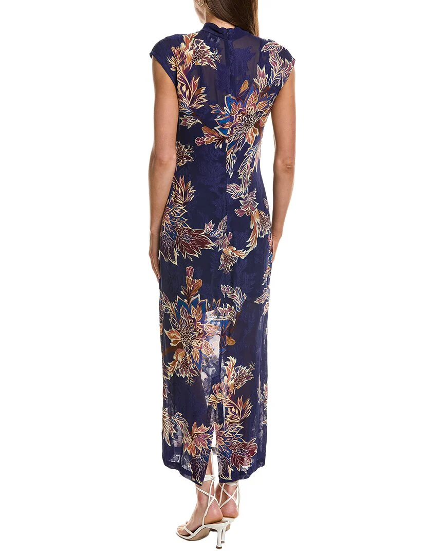 Hemant & Nandita Burnout Jacquard Midi Dress - Image 2