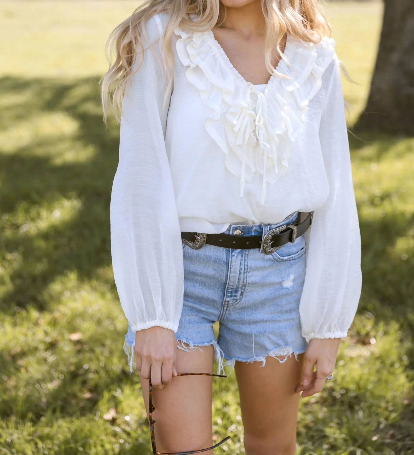 Here For It Top In White