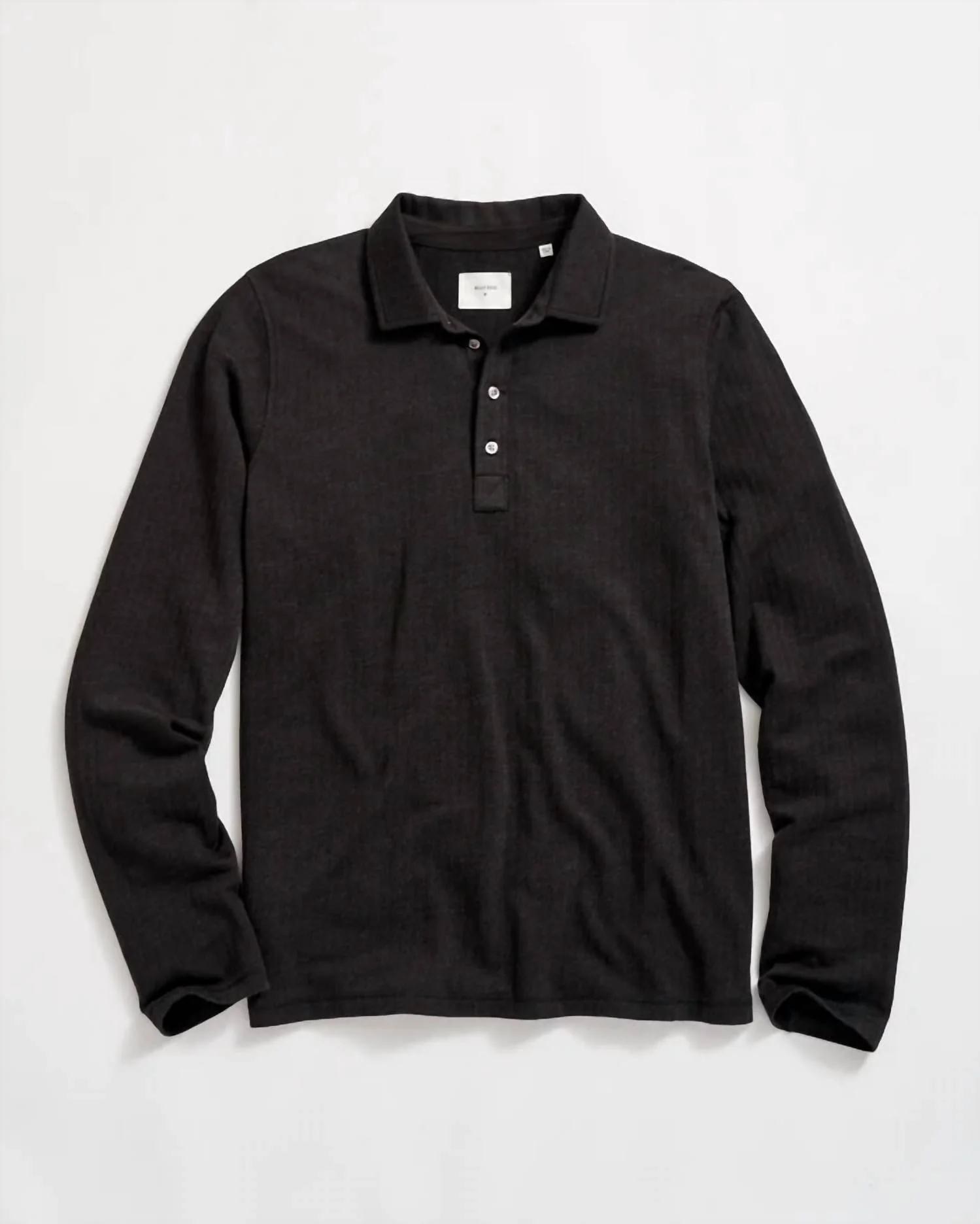 Herringbone Polo In Black - Image 3