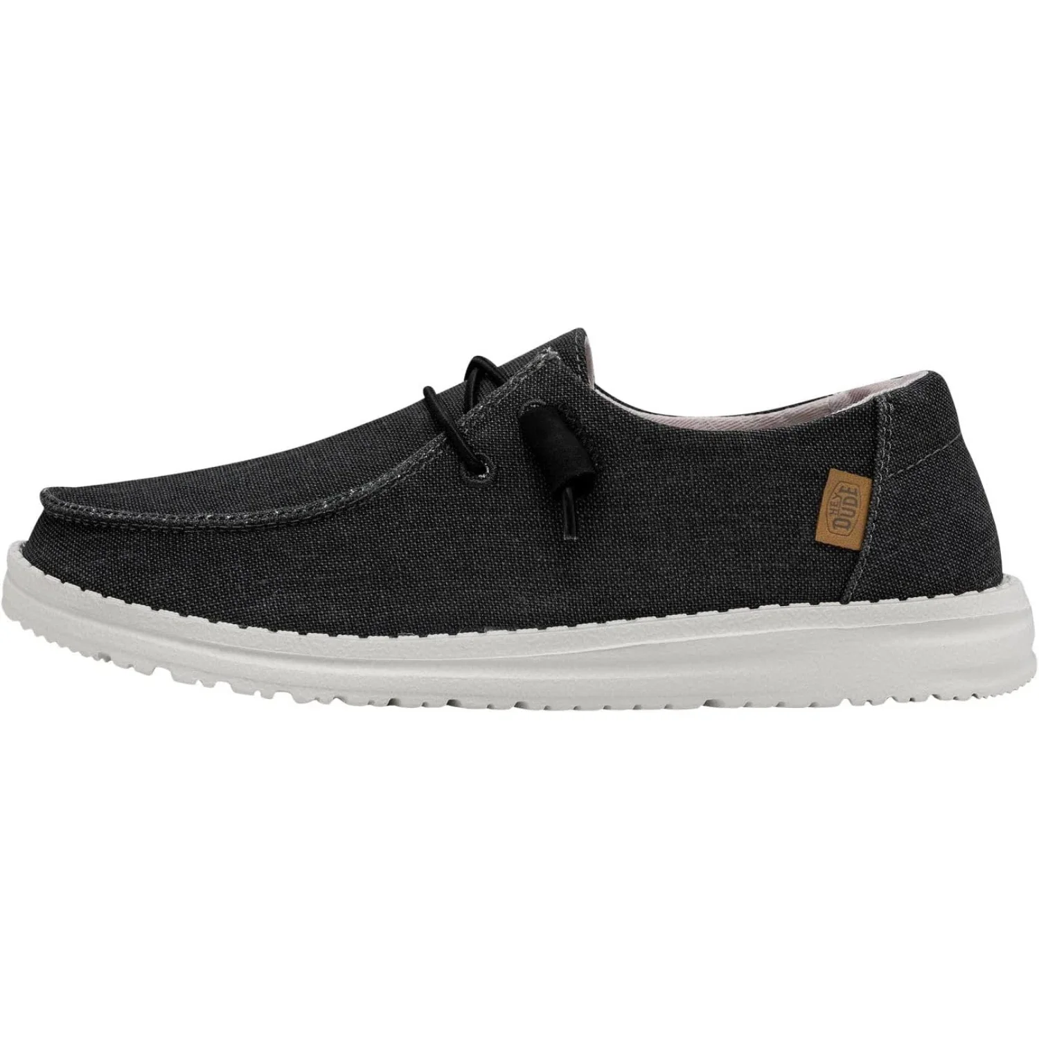 Hey Dude Wendy 40058-0XM WomensBlack Chambray Moc Toe Casual Shoes ZAP2422 - Image 2
