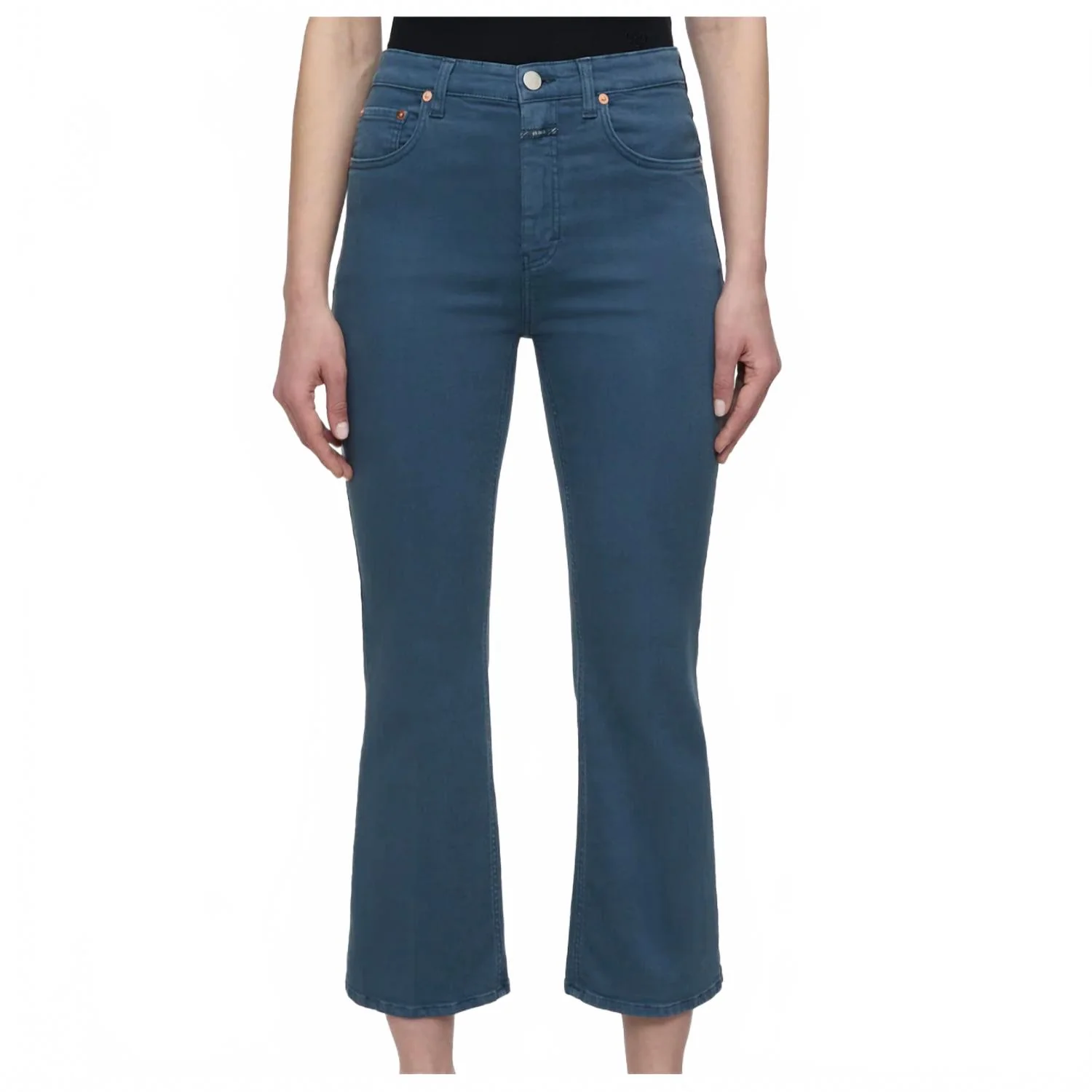 Hi-Sun Cropped Denim Jeans In Blue
