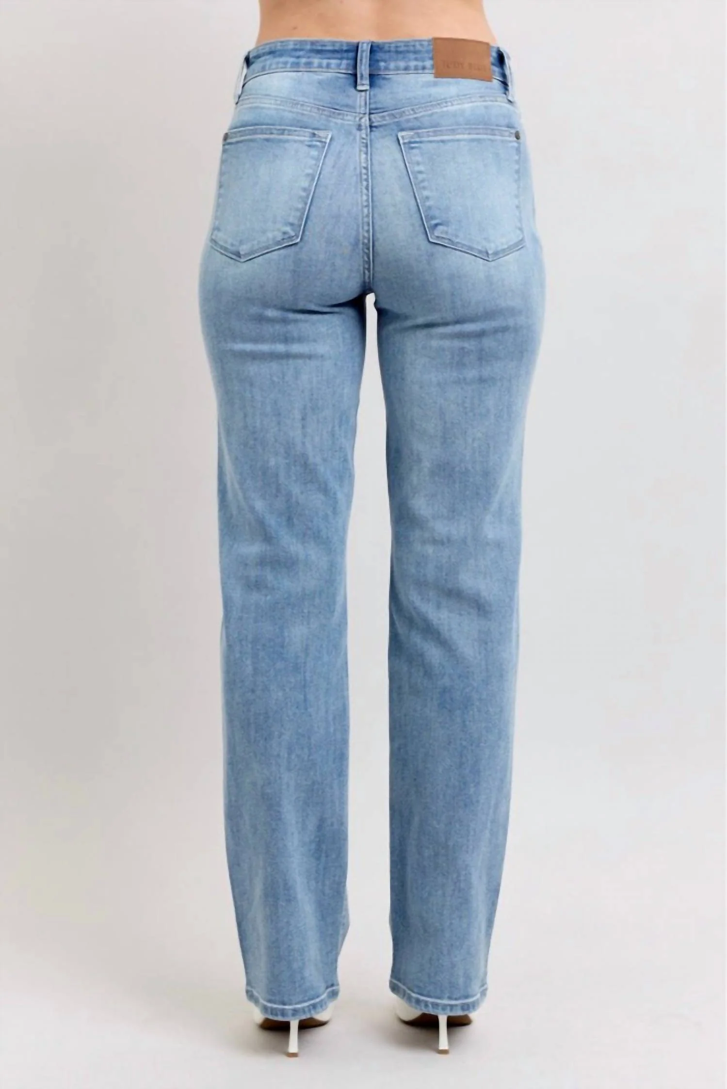 High Rise Dad Jeans In Blue - Image 3