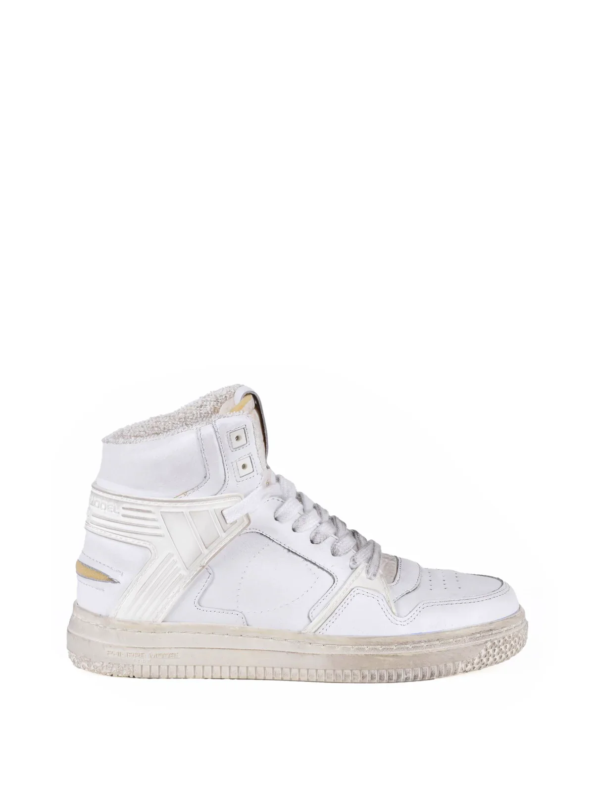 High-Top Sneakers With Padded Collar And Textured Sole