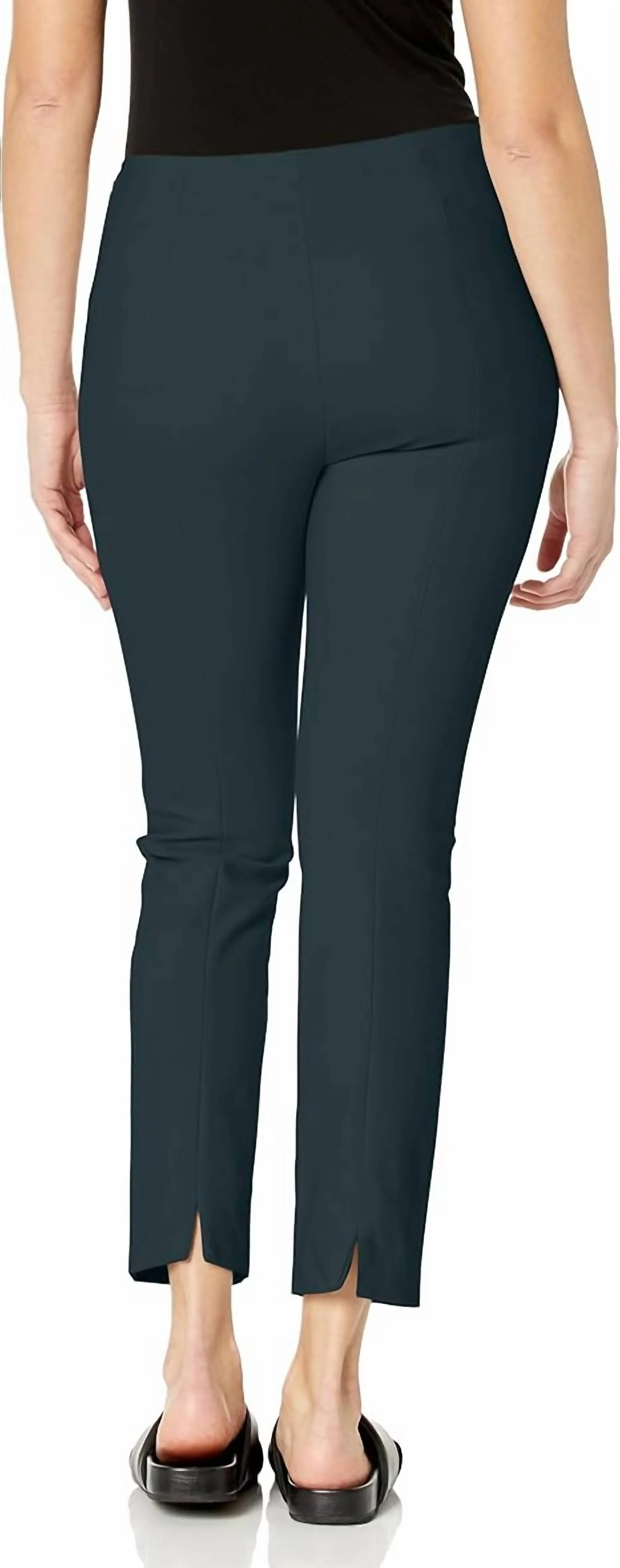 High Waist Stitch Front Seam Legging Pants In Deep Hunter - Image 2