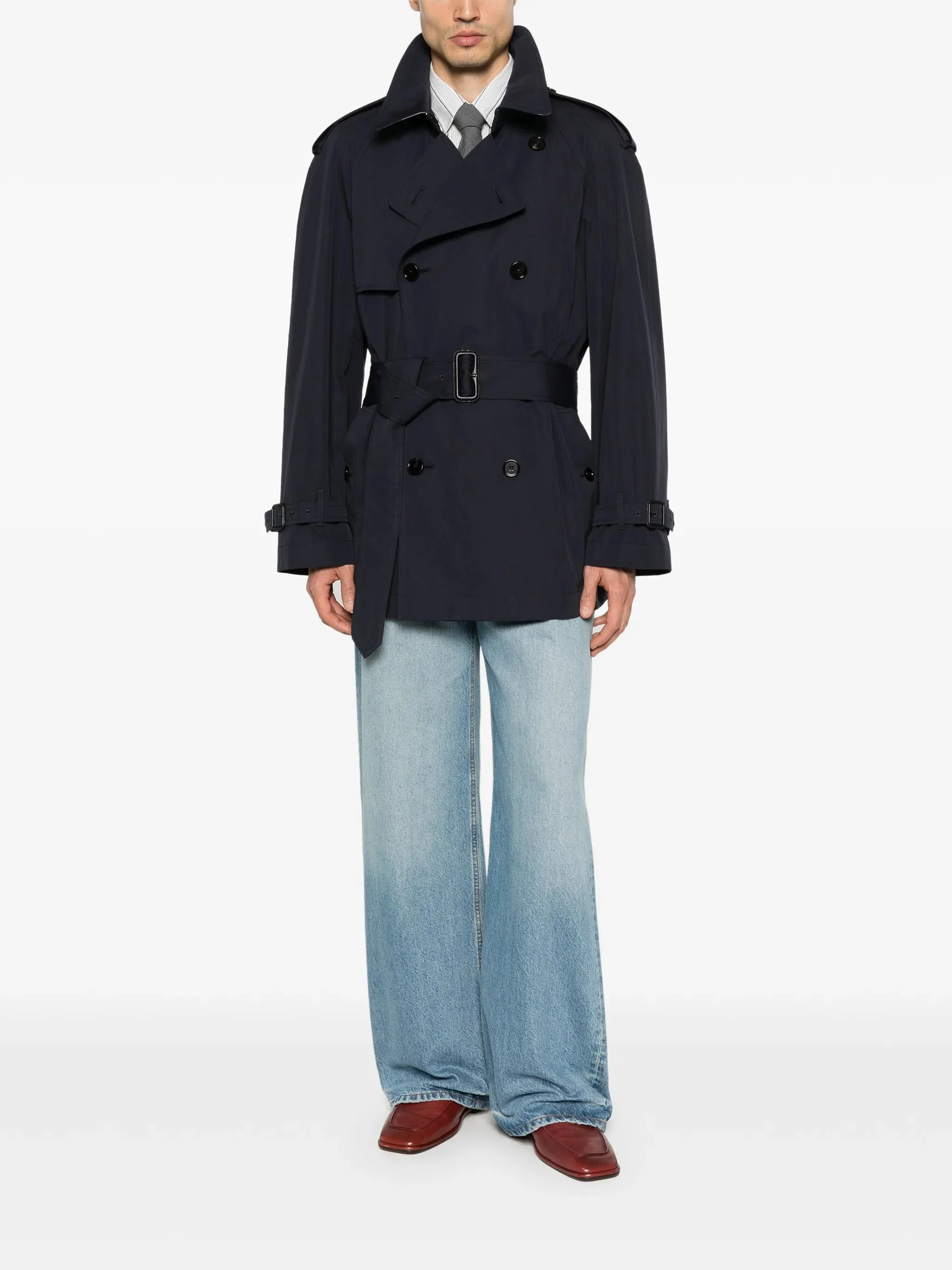 Highbury Double-Breasted Belted Trench Coat - Image 2