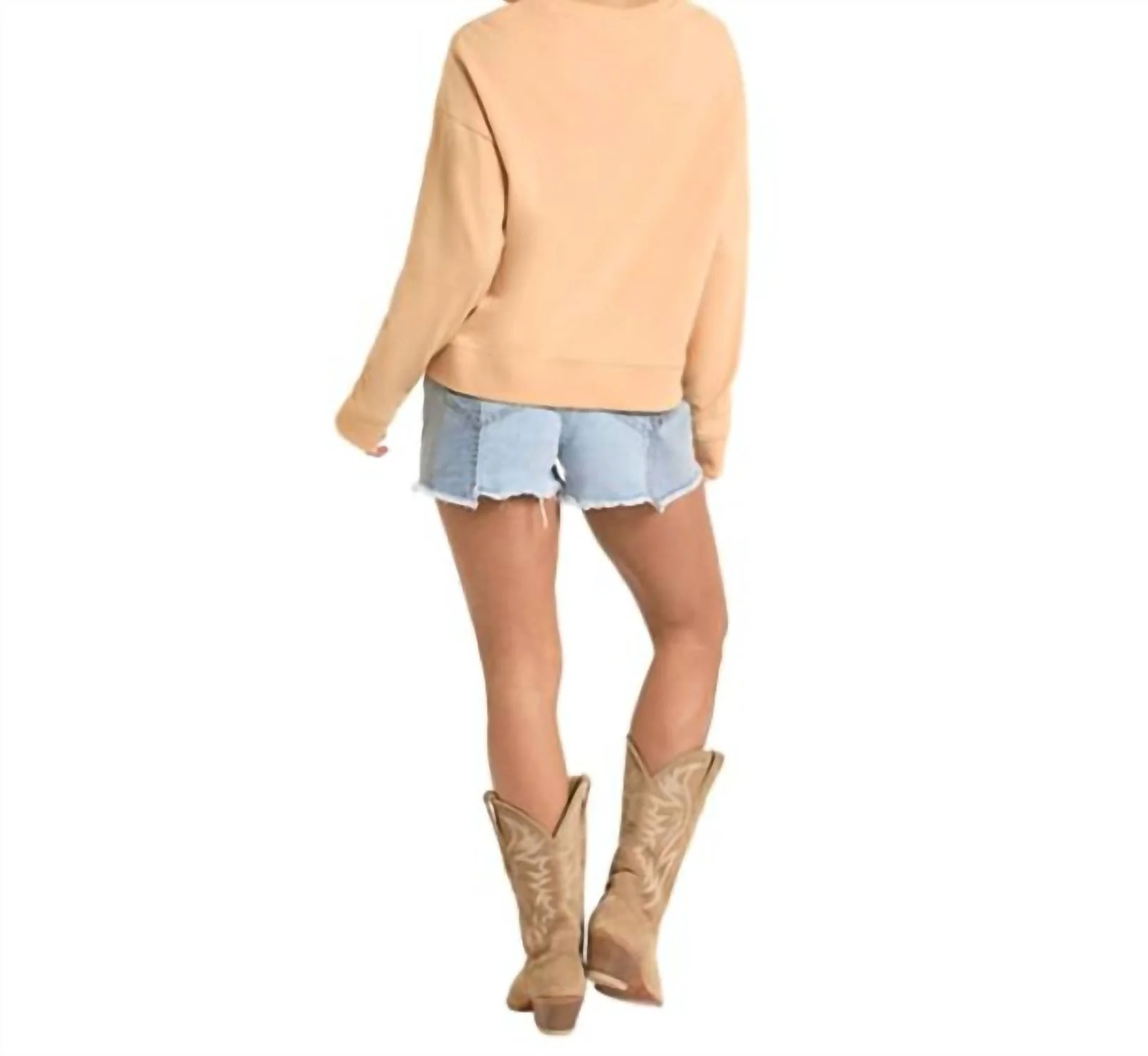 Horse Graphic Pullover Sweatshirt In Tan - Image 2