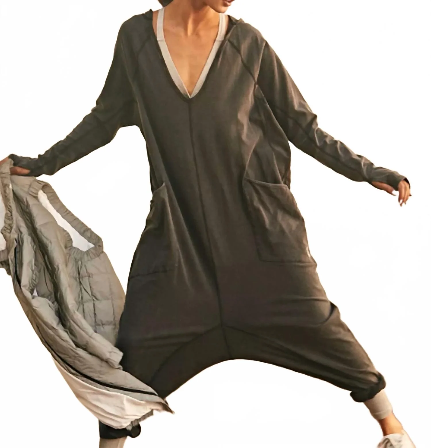 Hot Shot Long Sleeve Onesie In Black - Image 2