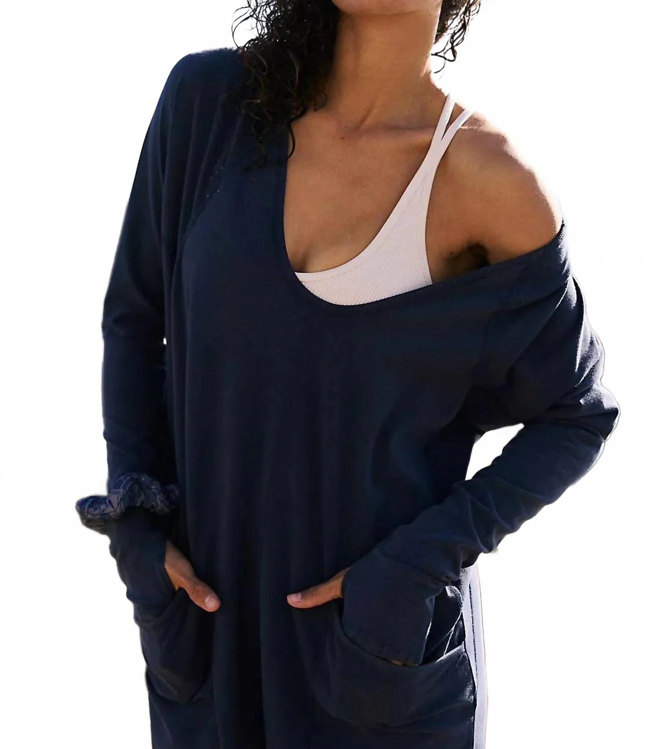 Hot Shot Long Sleeve Onesie In Midnight Navy - Image 2