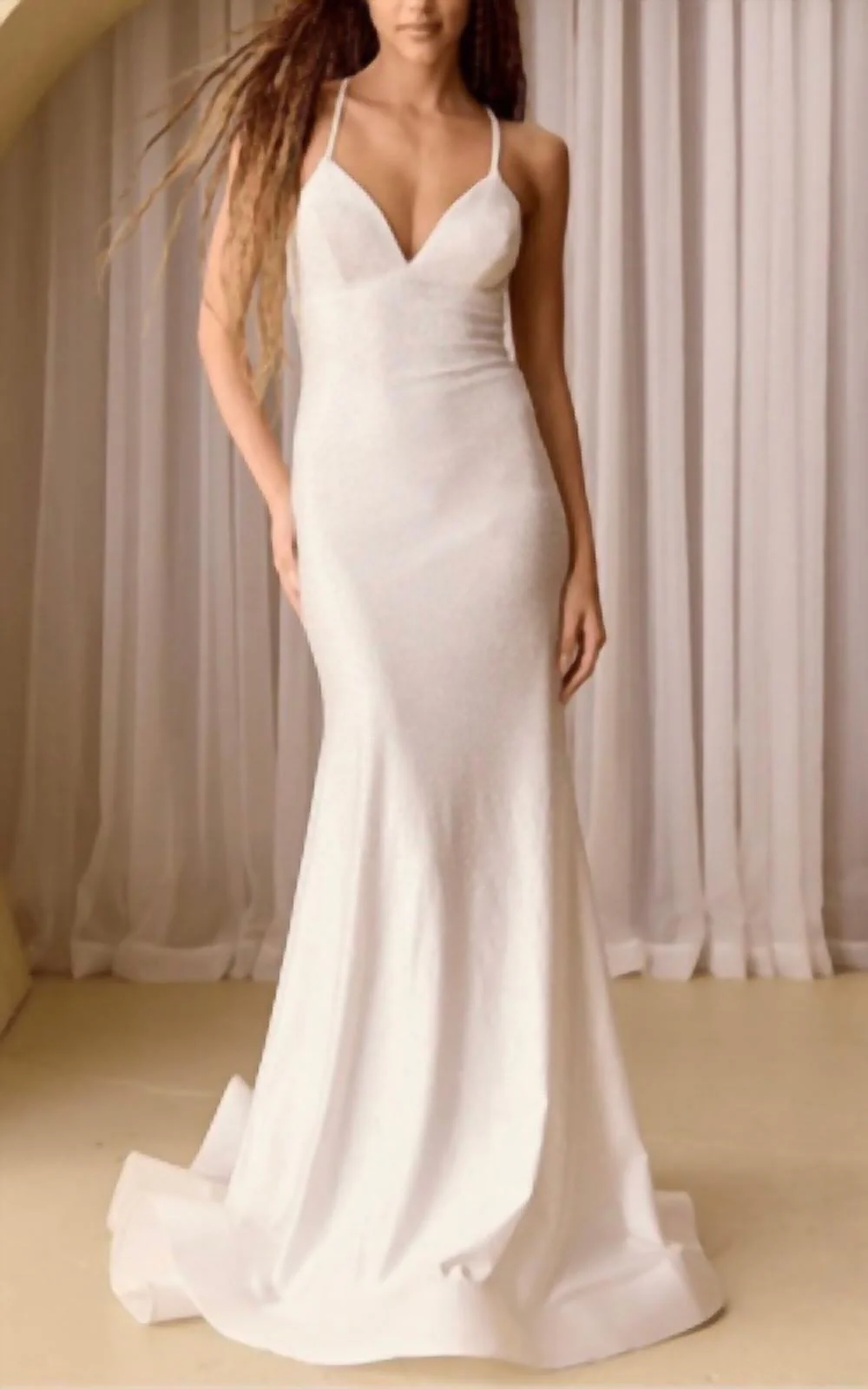 Hot Stone Jersey Fitted Gown In Ac3018